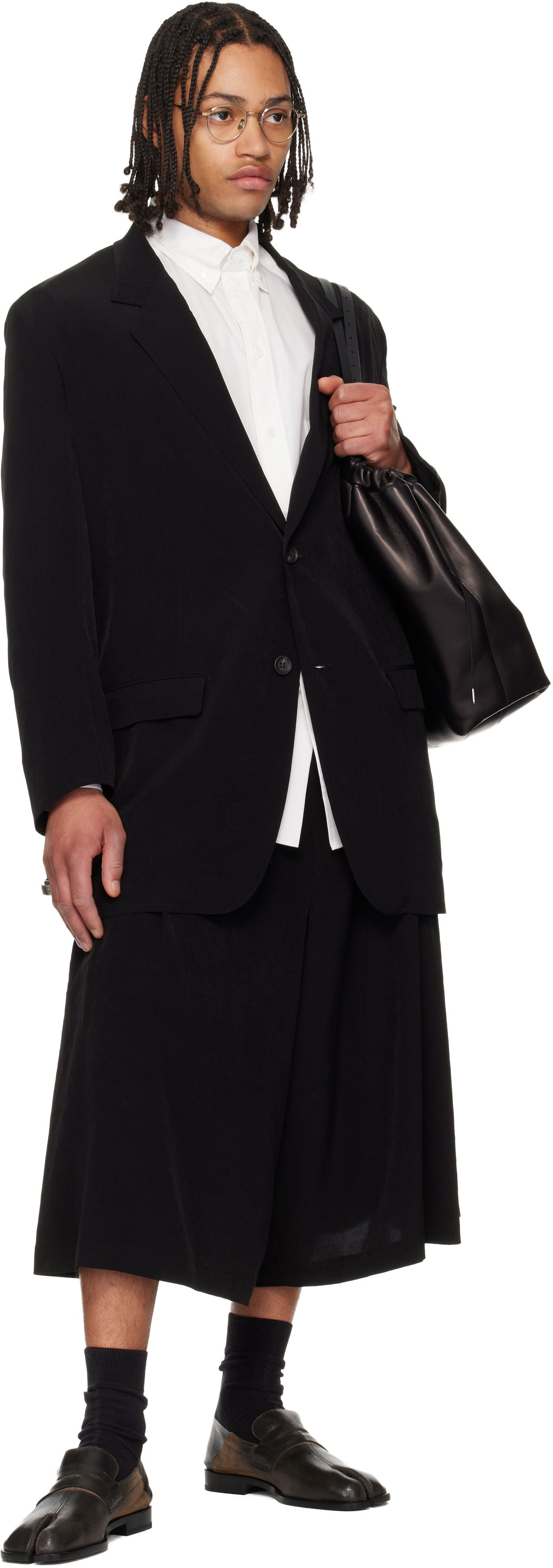 YOHJI YAMAMOTO: ブラック TA Tuxedo 2つボタン テーラードジャケット