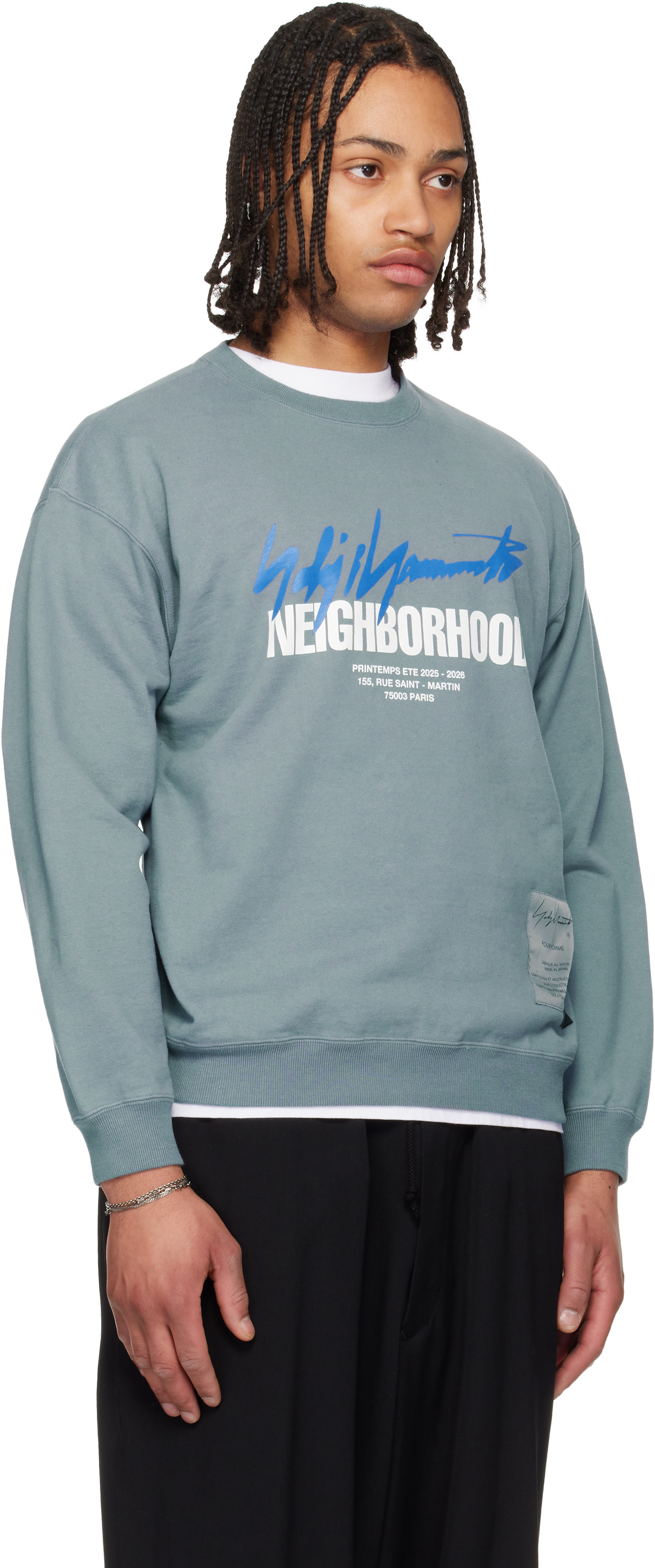 Yohji Yamamoto - Pull molletonné gris édition NEIGHBORHOOD