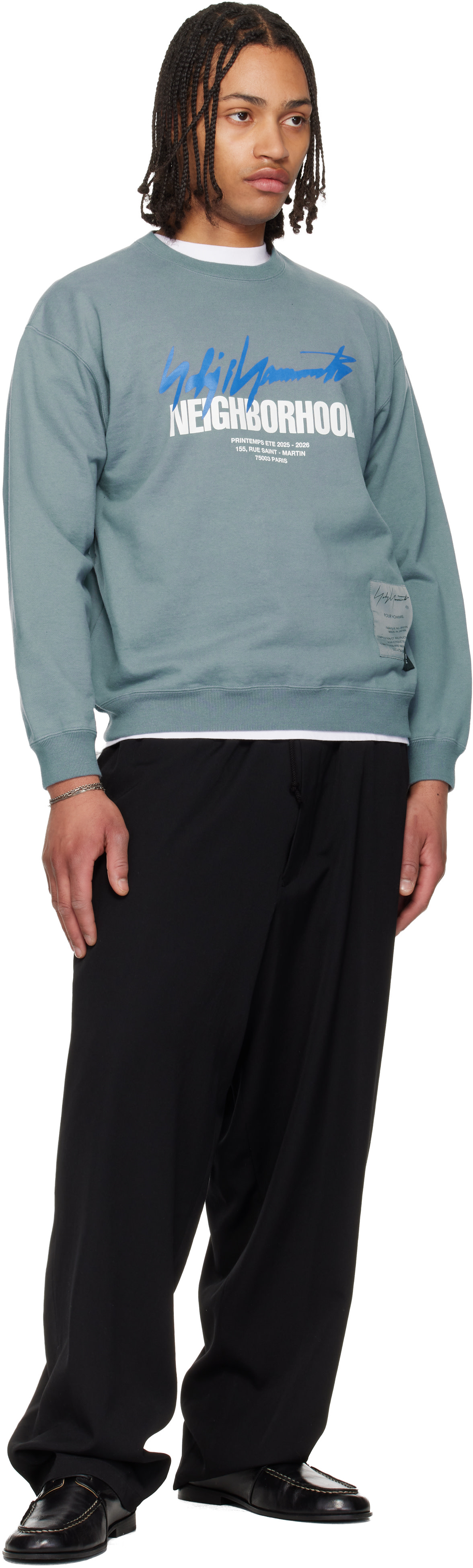 Yohji Yamamoto - Pull molletonné gris édition NEIGHBORHOOD