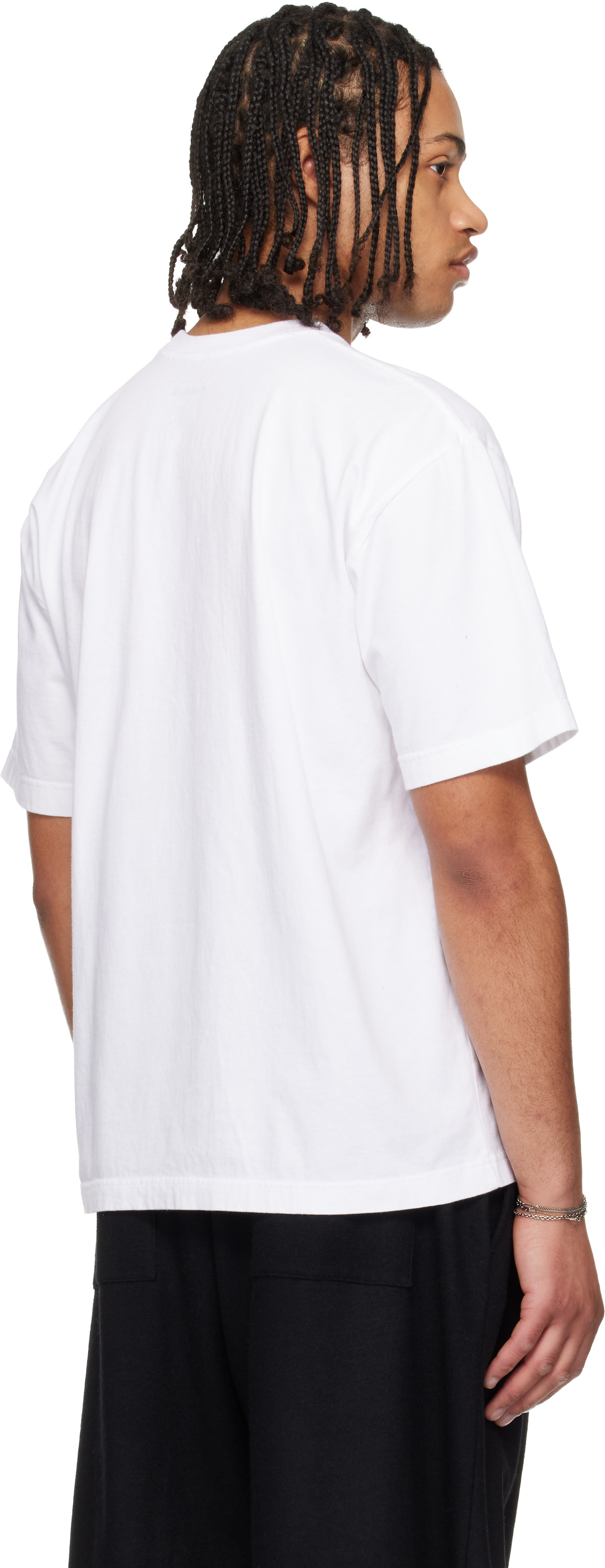 YOHJI YAMAMOTO: ホワイト Neighborhoodエディション SS-2 Tシャツ
