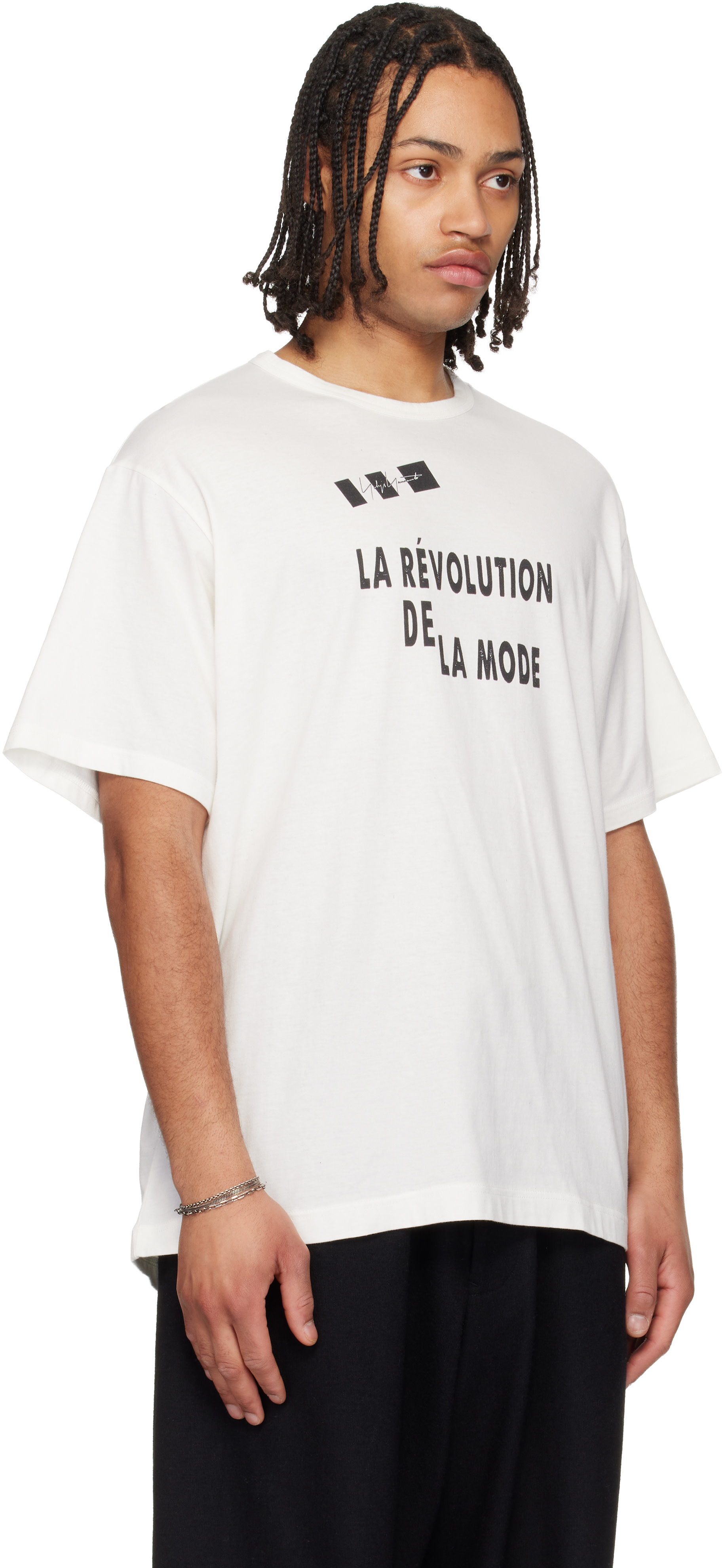 YOHJI YAMAMOTO: オフホワイト 30/- Combed Plain Stitch 半袖Tシャツ