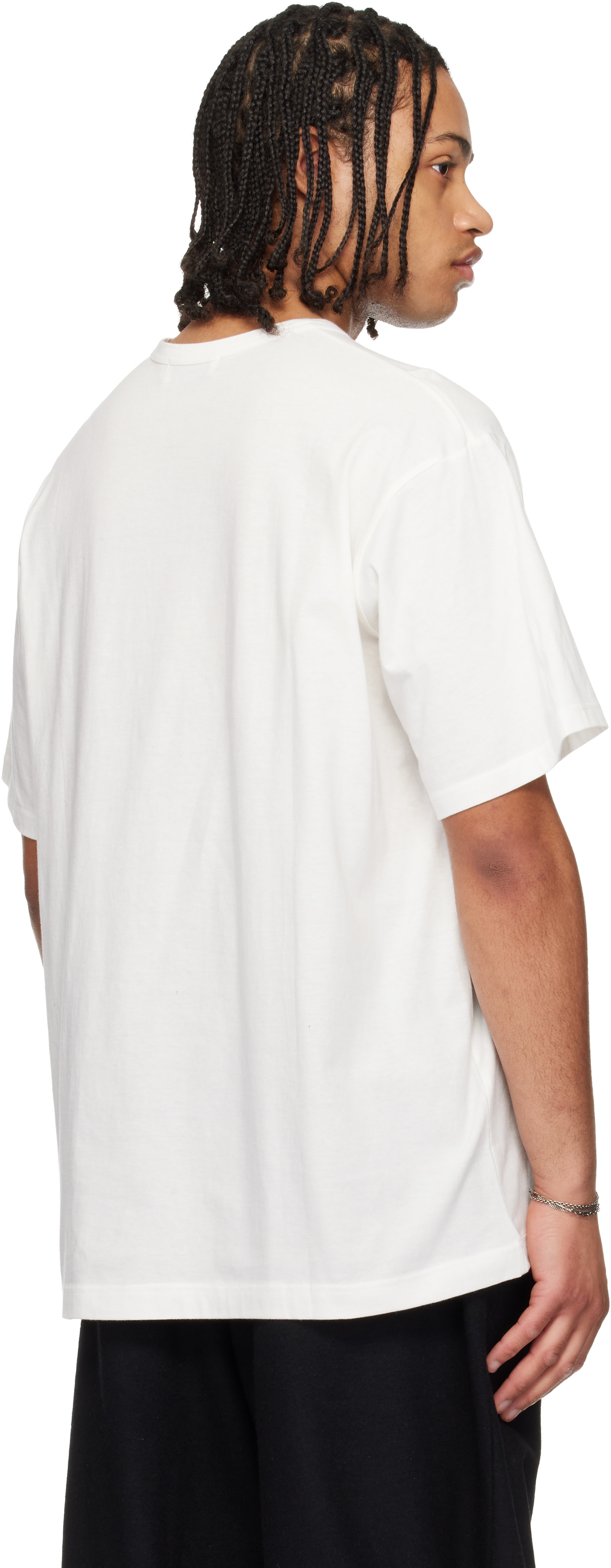 YOHJI YAMAMOTO: Off-White 30/- Combed Plain Stitch Short Sleeve T