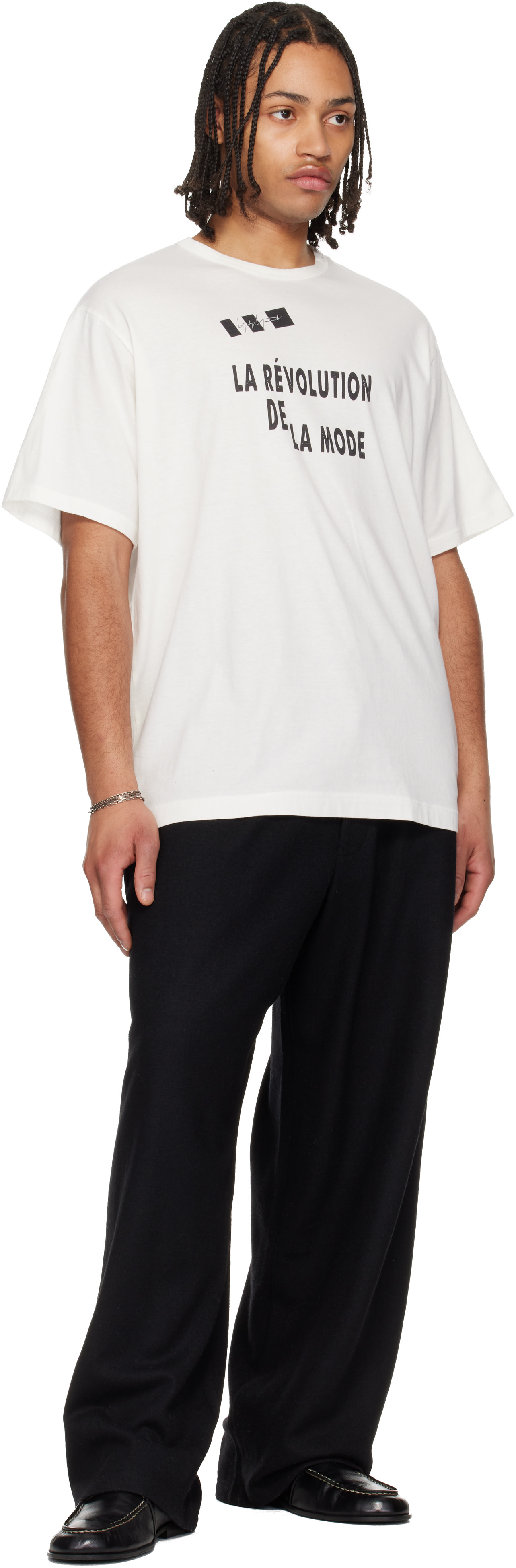 YOHJI YAMAMOTO: Off-White 30/- Combed Plain Stitch Short Sleeve T