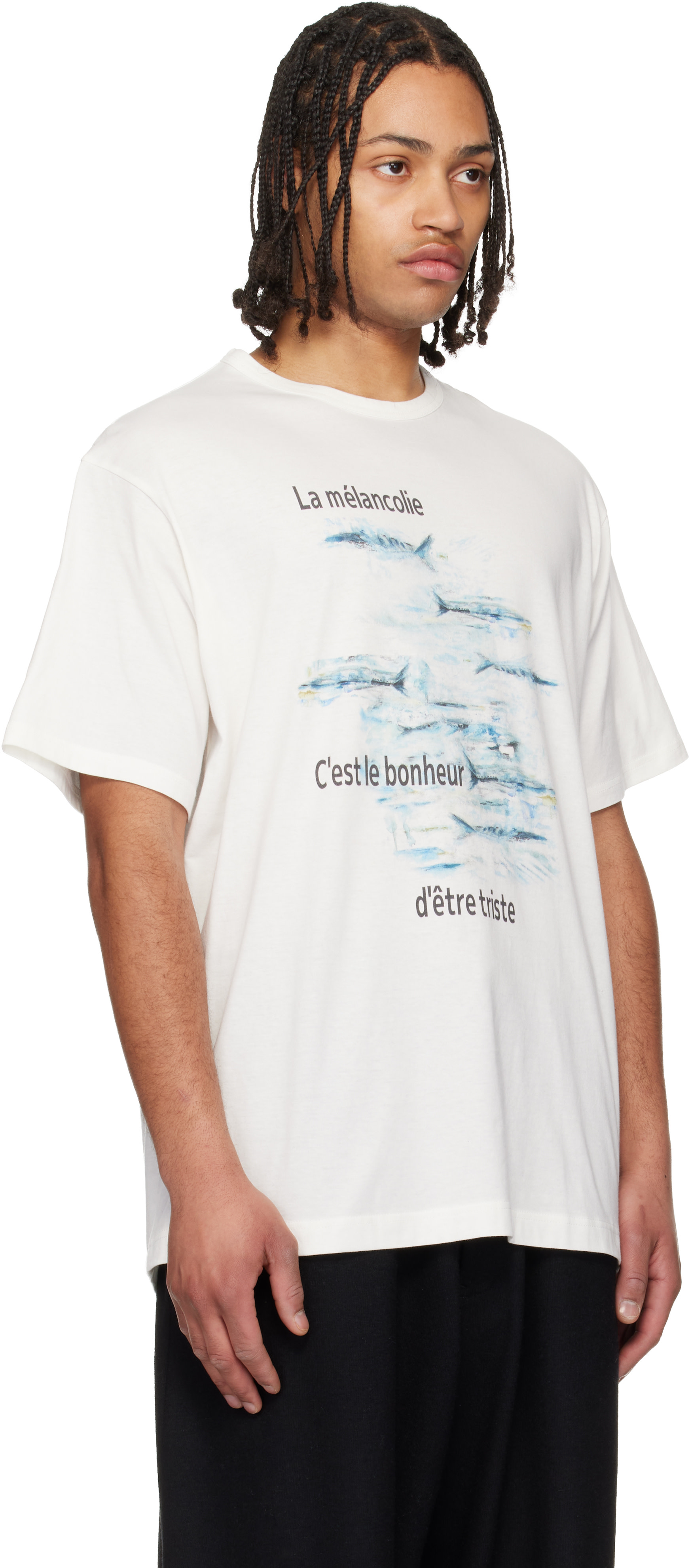 YOHJI YAMAMOTO: Off-White 30/- Combed Plain Stitch Short Sleeve T