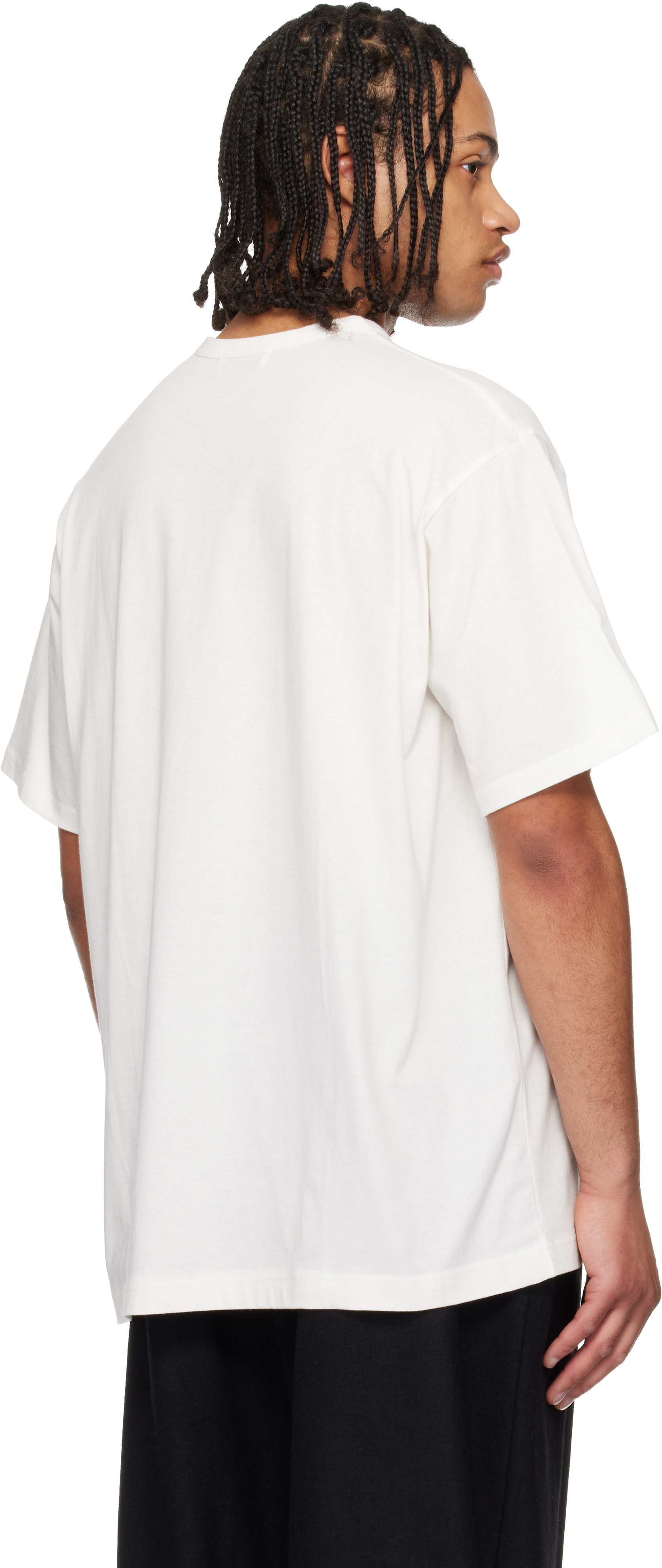 YOHJI YAMAMOTO: Off-White 30/- Combed Plain Stitch Short Sleeve T