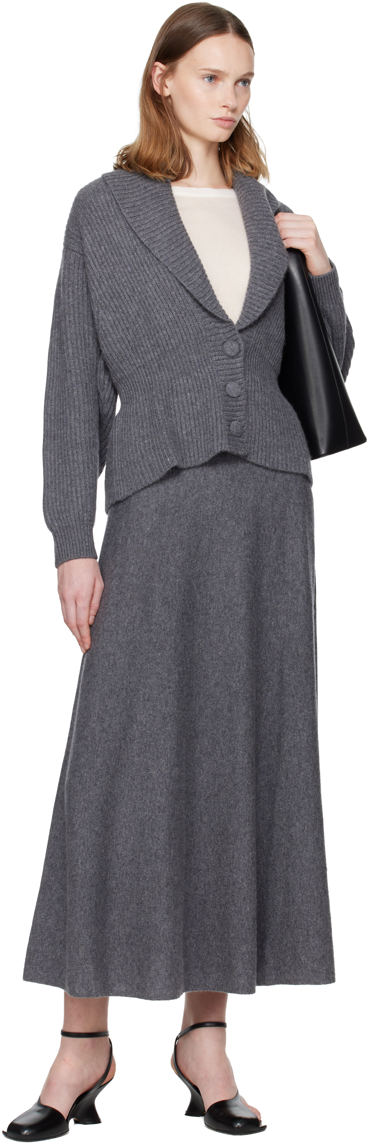 LISA YANG - Cardigan Alessandra gris