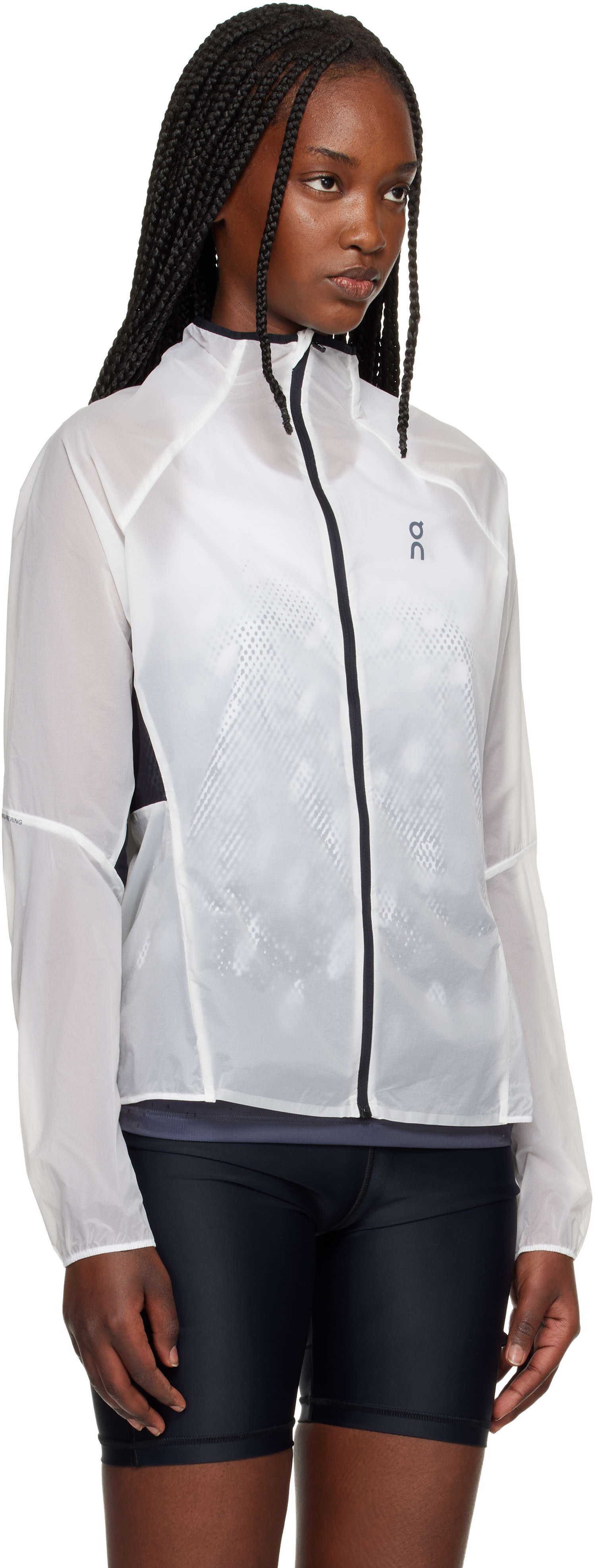 On - Haut de course Zero blanc et gris