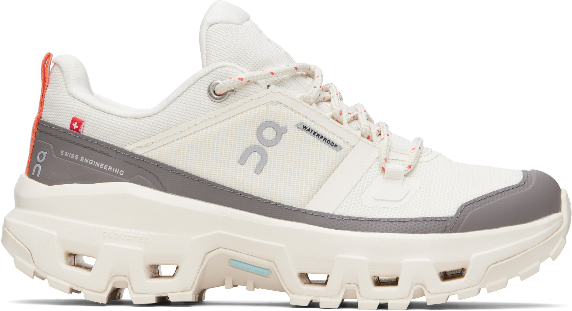 On - Baskets basses imperméables Cloudrock blanc cassé