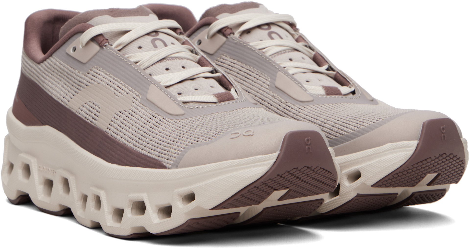On - Baskets Cloudmonster Void taupe et bourgogne