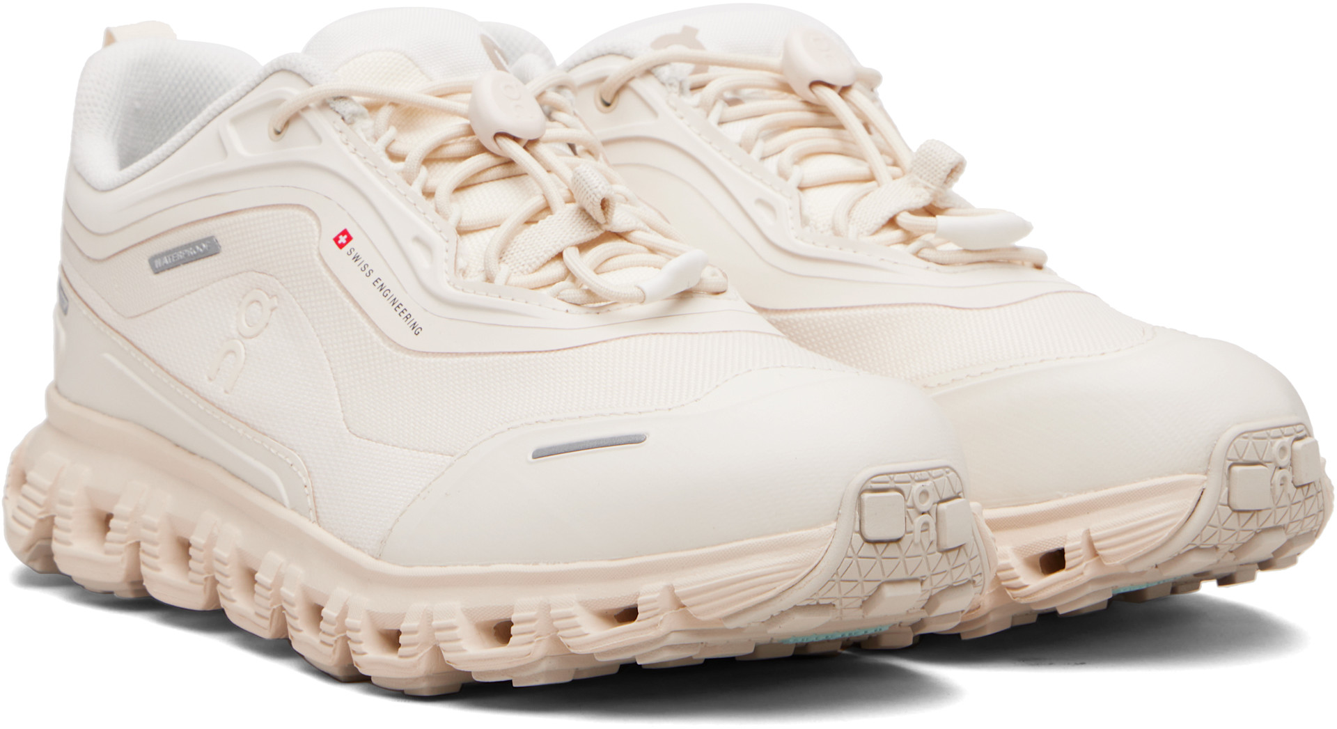 On: Beige Cloud 6 Geo Waterproof Sneakers | SSENSE