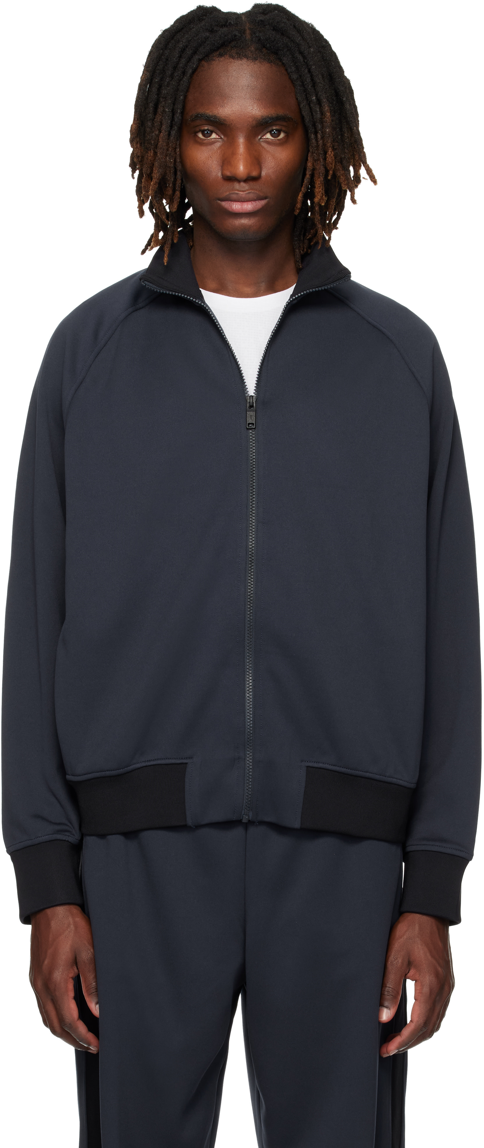 On - Pull molletonné Courtside bleu marine à glissière