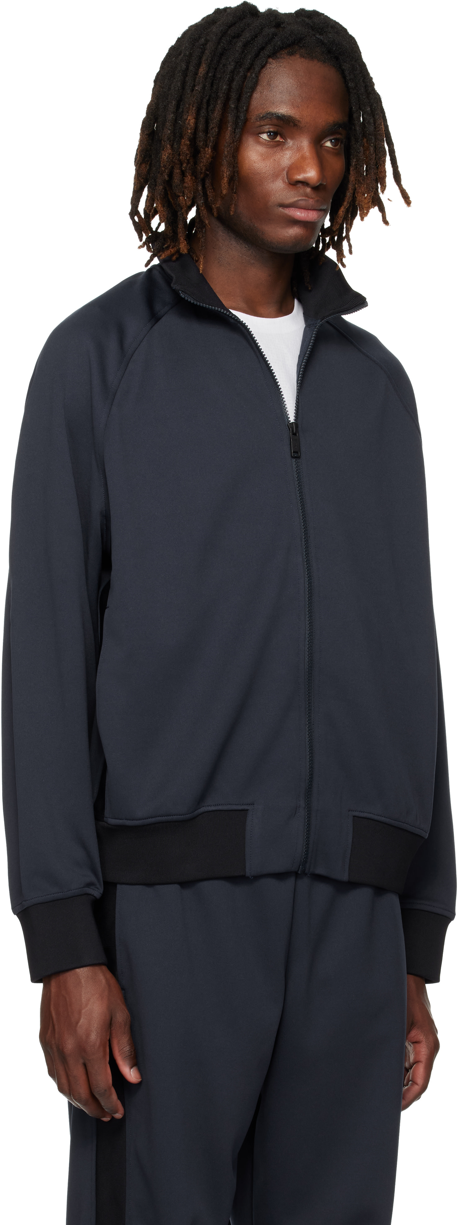 On - Pull molletonné Courtside bleu marine à glissière