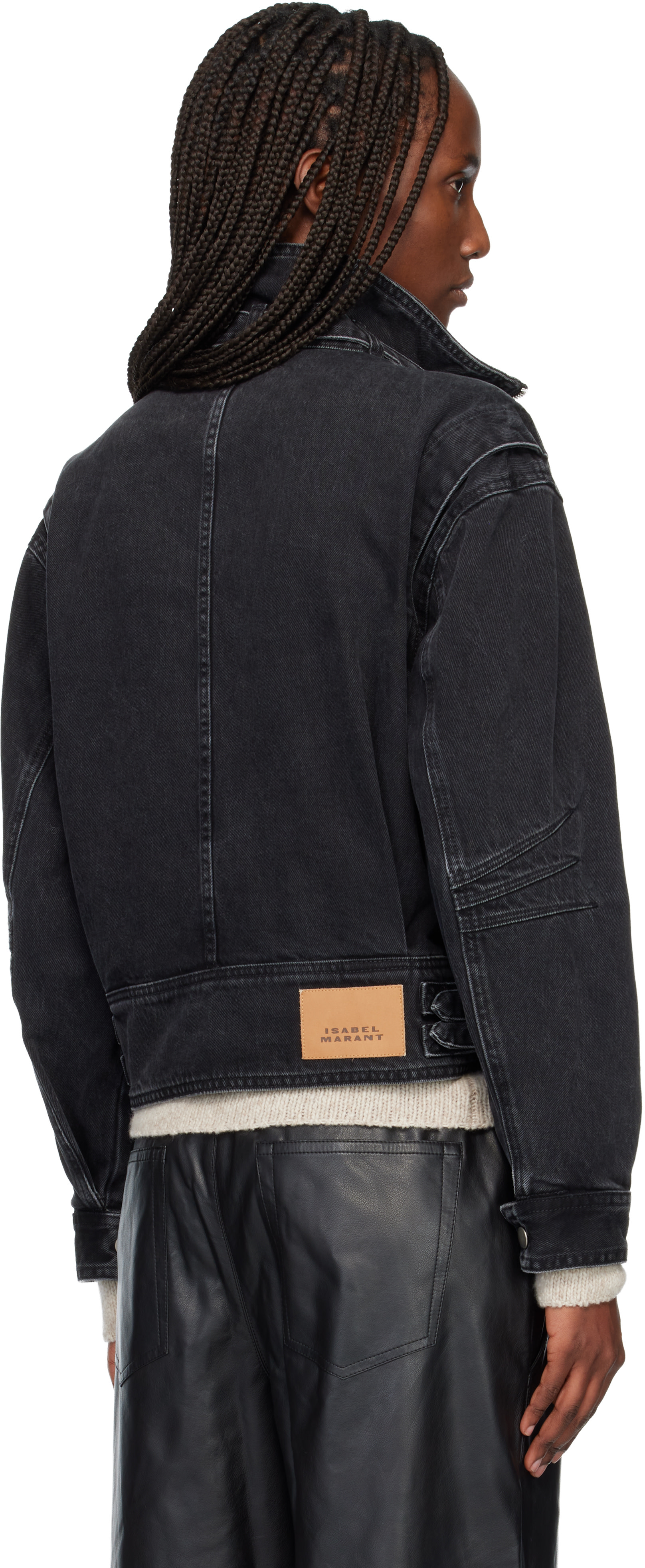 Isabel Marant Etoile: Black Joseline Denim Jacket | SSENSE Canada