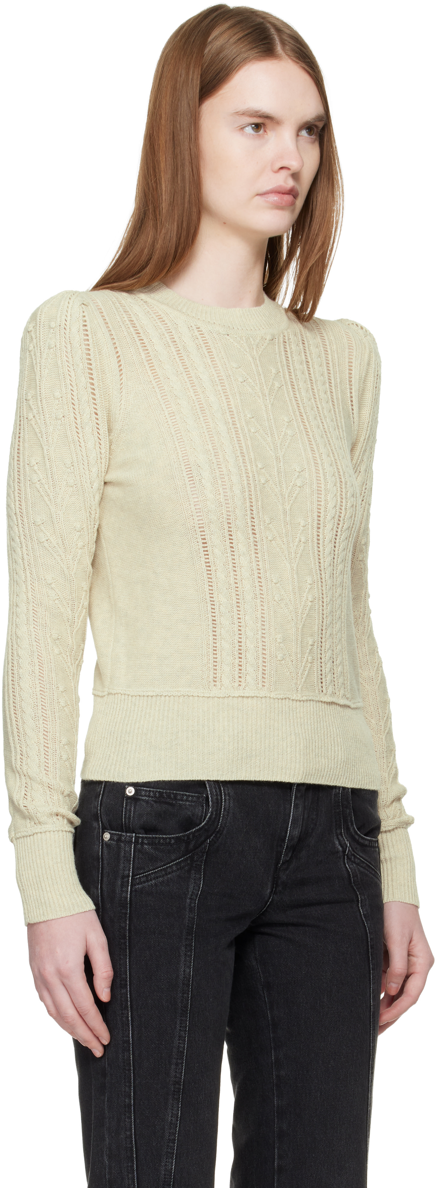 Isabel Marant Etoile - Pull Kayln blanc cassé