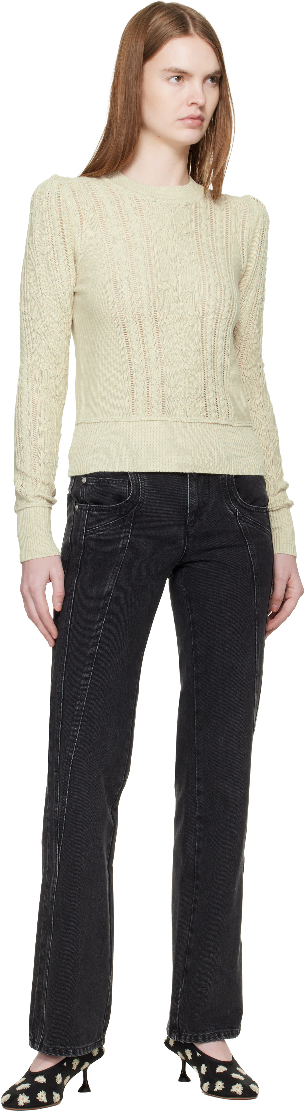 Isabel Marant Etoile - Pull Kayln blanc cassé