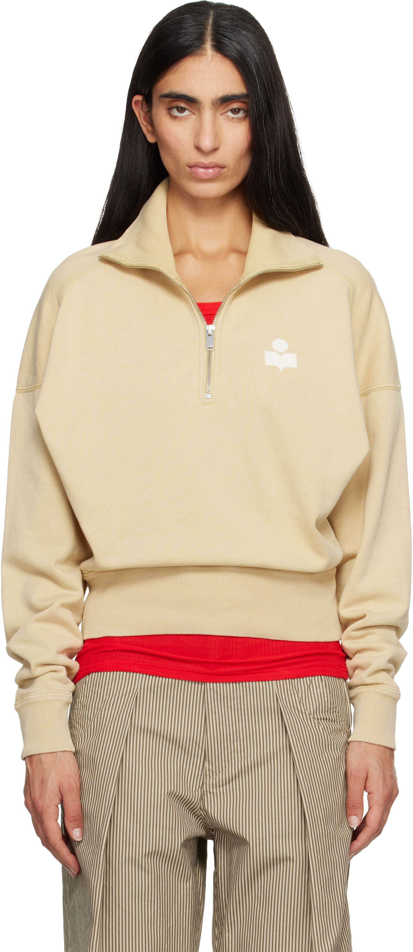 Isabel Marant Etoile: Beige Ross Sweatshirt | SSENSE