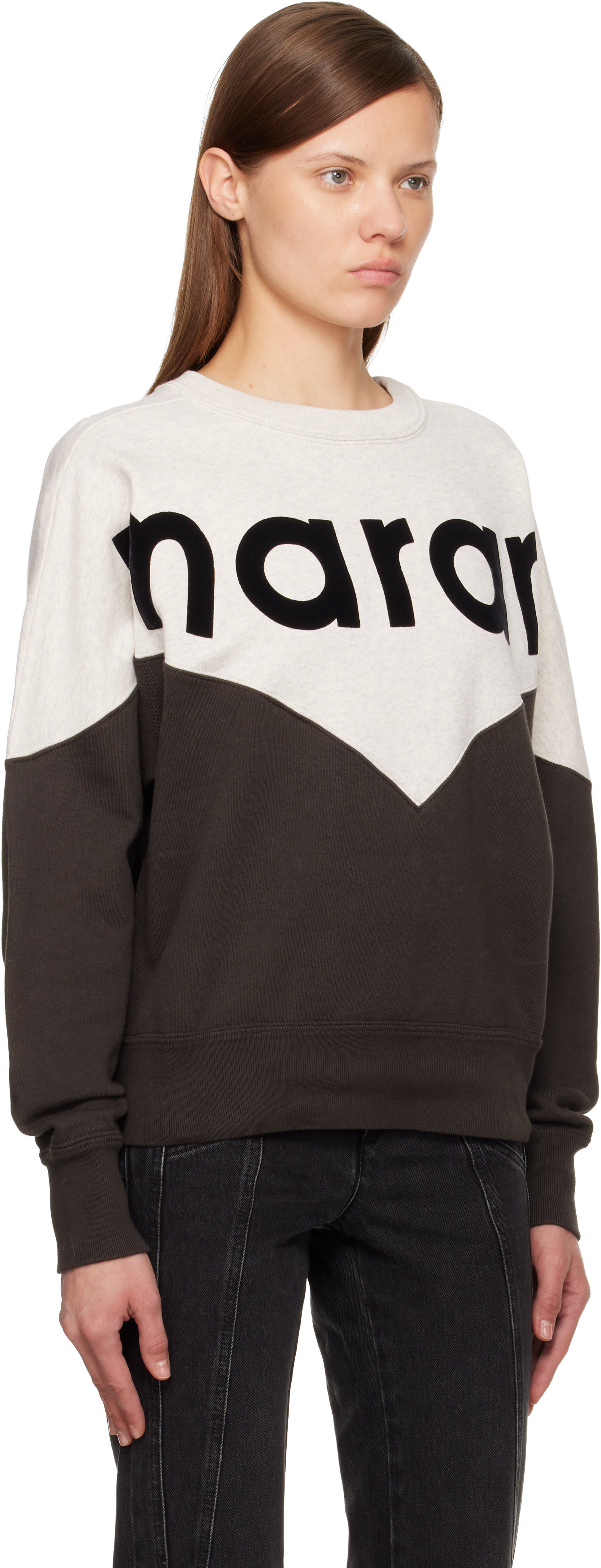 Isabel Marant Etoile - Pull molletonné Houston gris et bleu