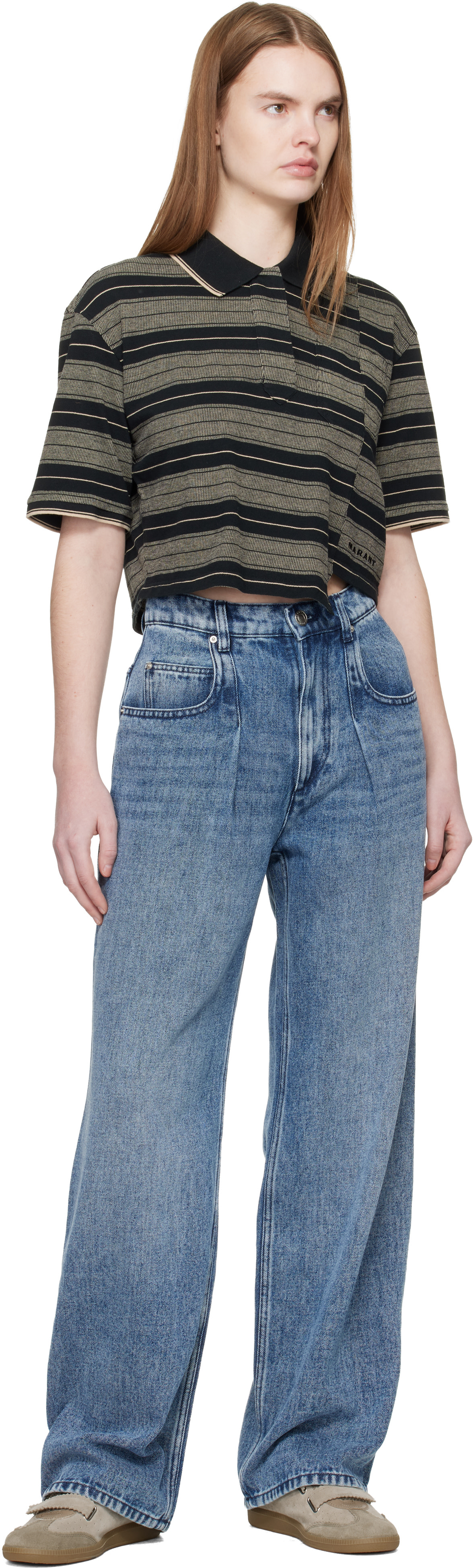 Isabel Marant Etoile: Black Isalyne Polo | SSENSE