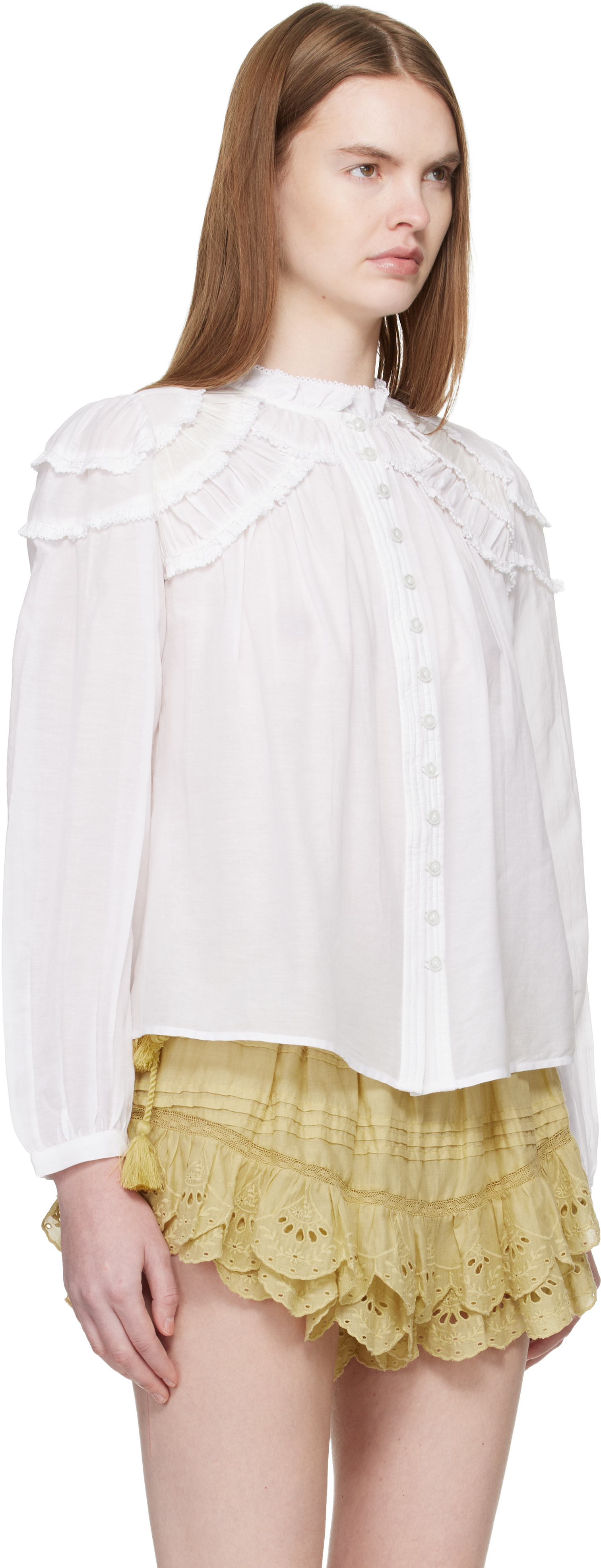 Isabel Marant Etoile: White Christa Blouse | SSENSE
