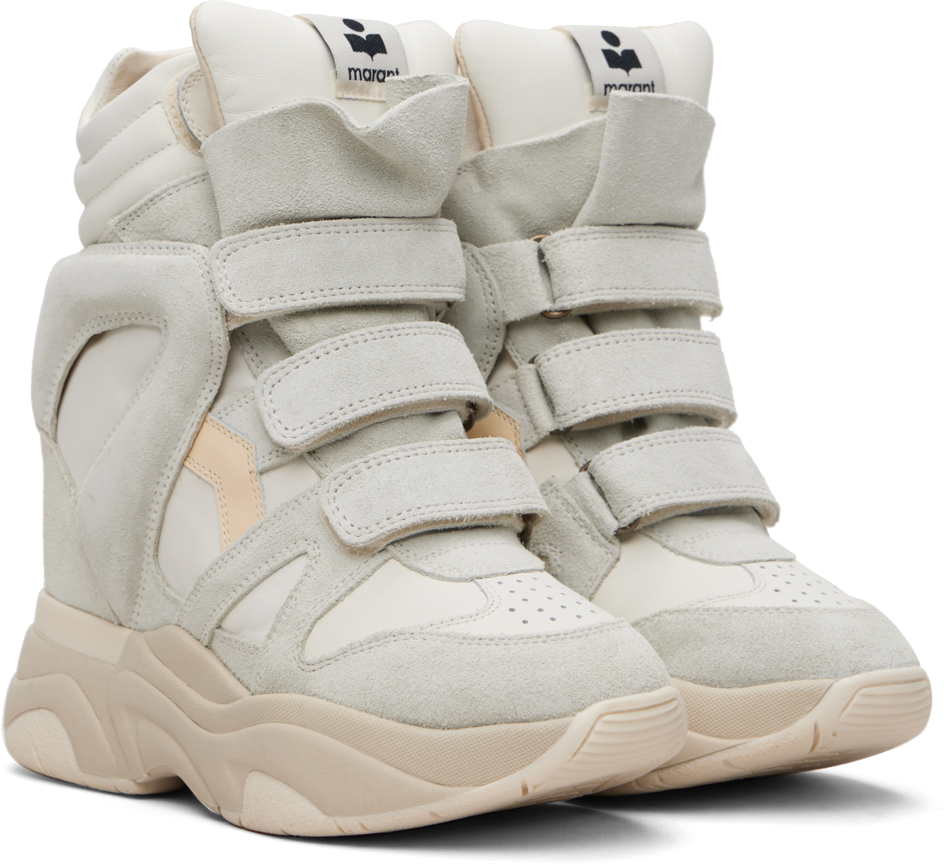 Isabel Marant - Baskets Balskee blanc et gris
