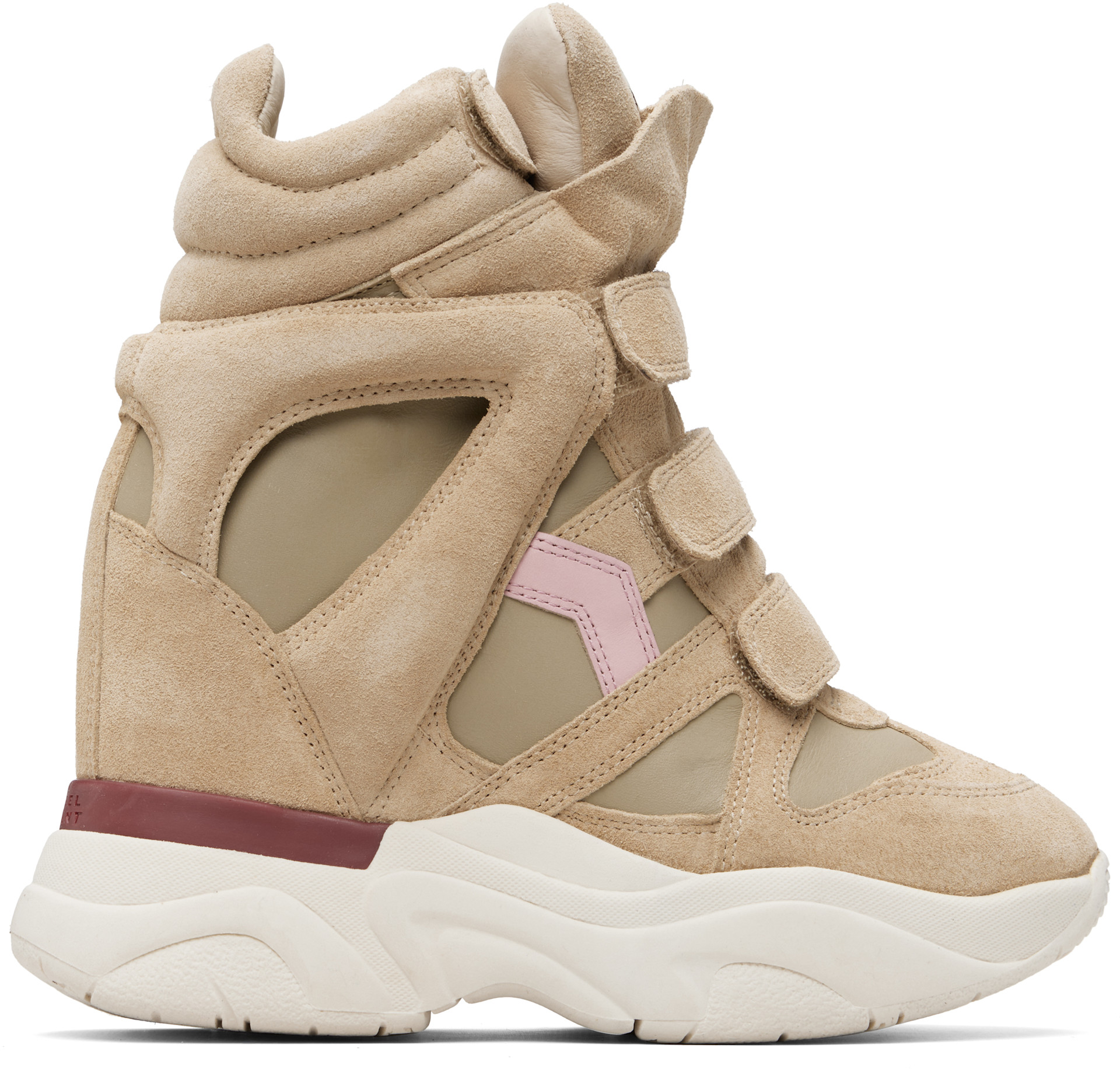 Isabel Marant - Baskets Balskee beige et rose