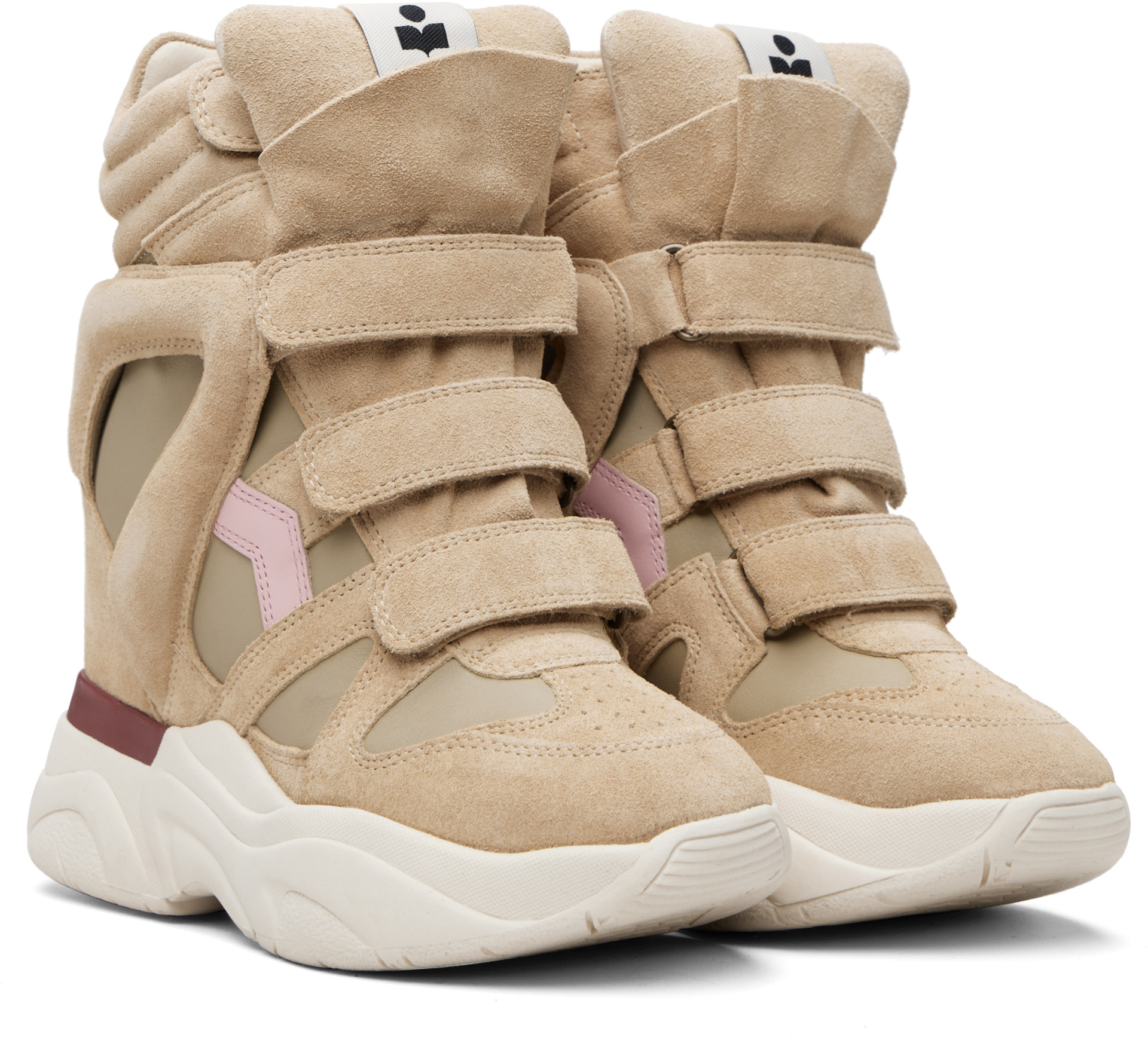 Isabel Marant - Baskets Balskee beige et rose