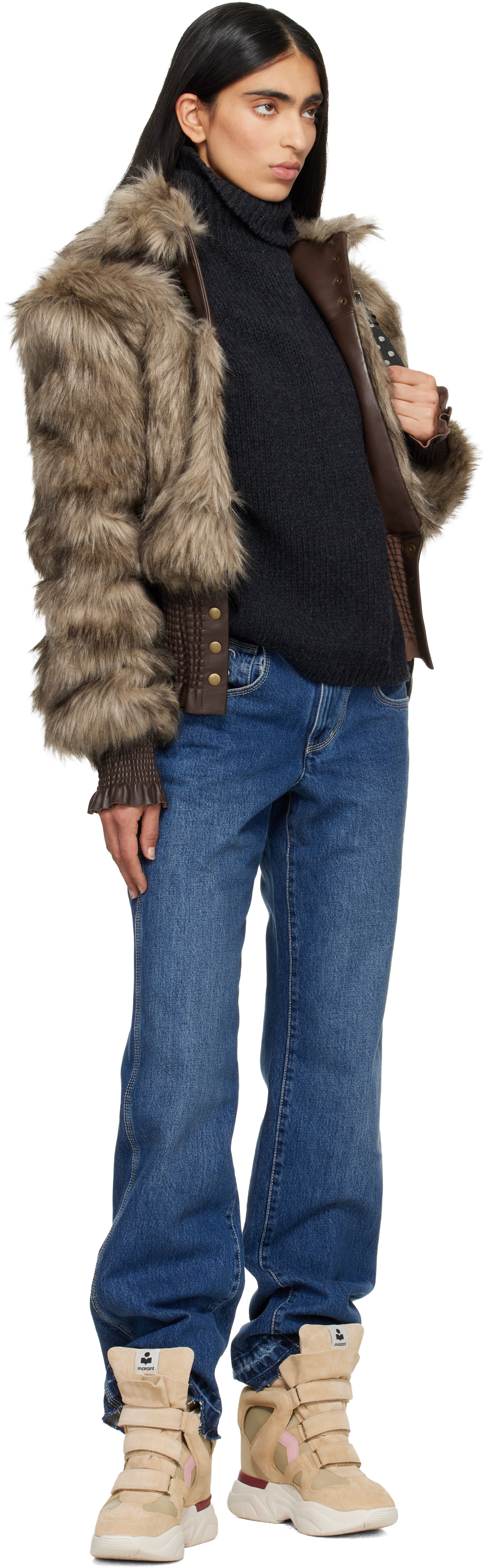 Isabel Marant - Baskets Balskee beige et rose