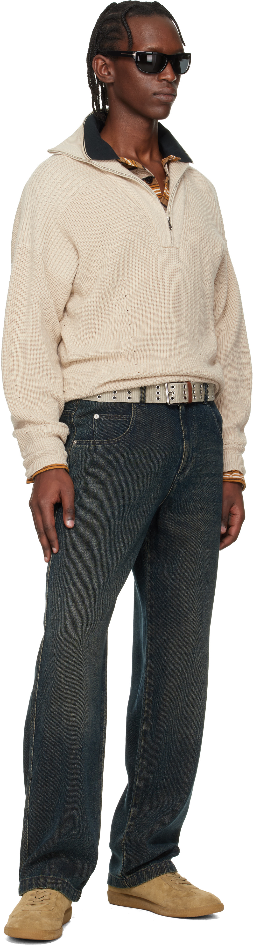 Isabel Marant: Beige Fatsah Belt | SSENSE Isabel Marant: Beige Fatsah Belt | SSENSE