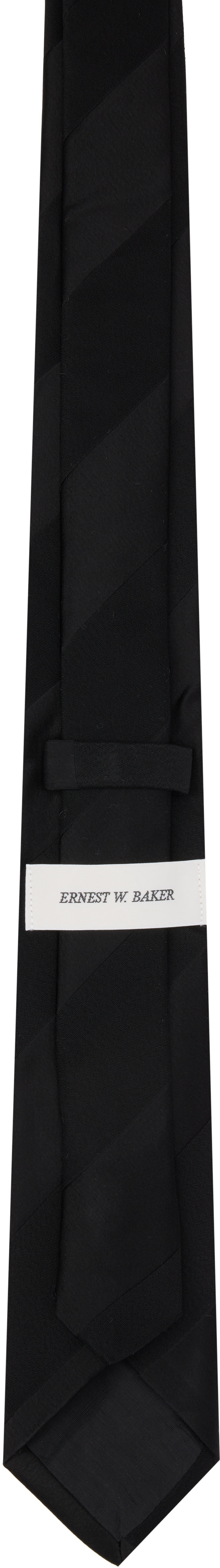Ernest W baker ネクタイ ERNEST W. BAKER: ブラック Classic ネクタイ | SSENSE 日本