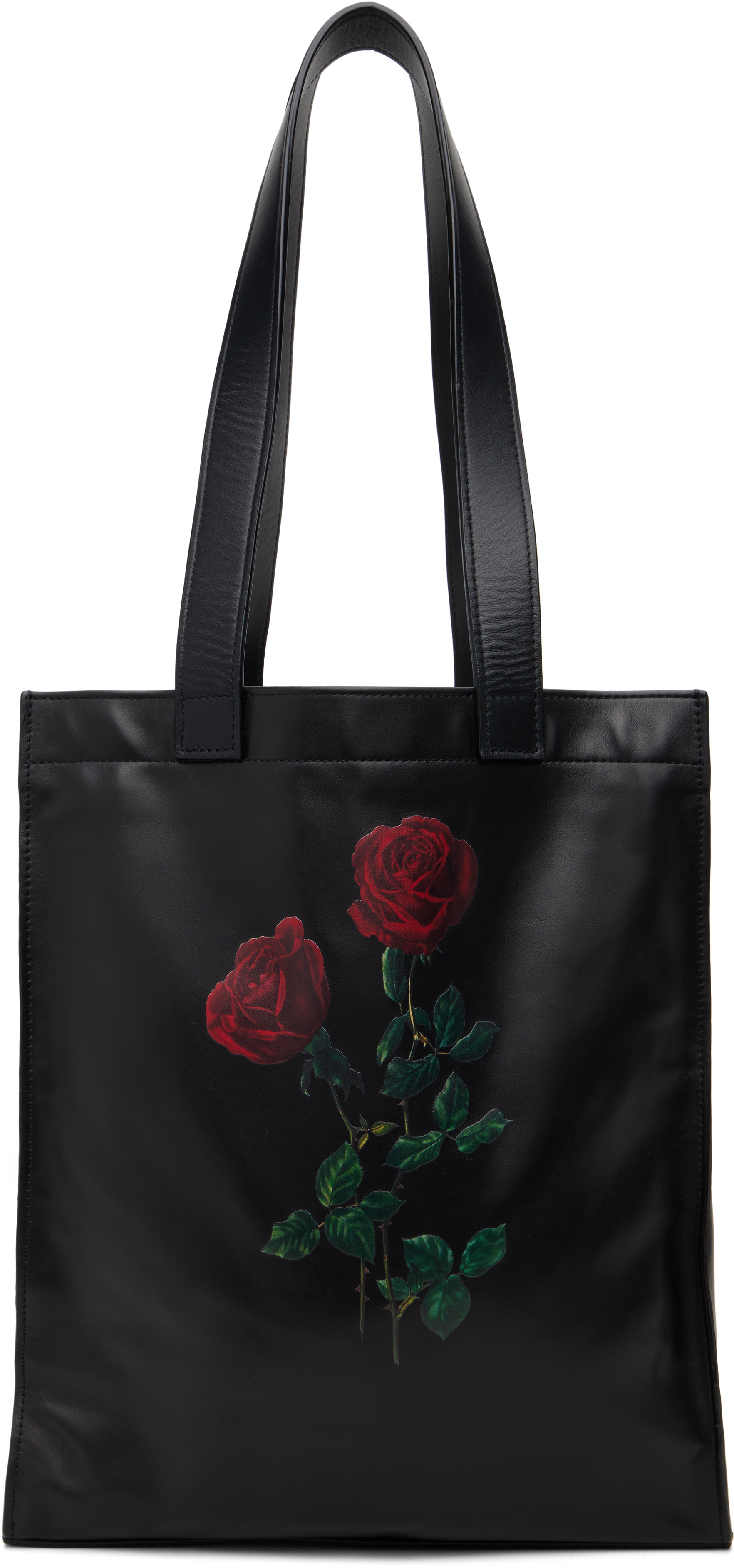 ERNEST W. BAKER - Cabas noir à image de roses