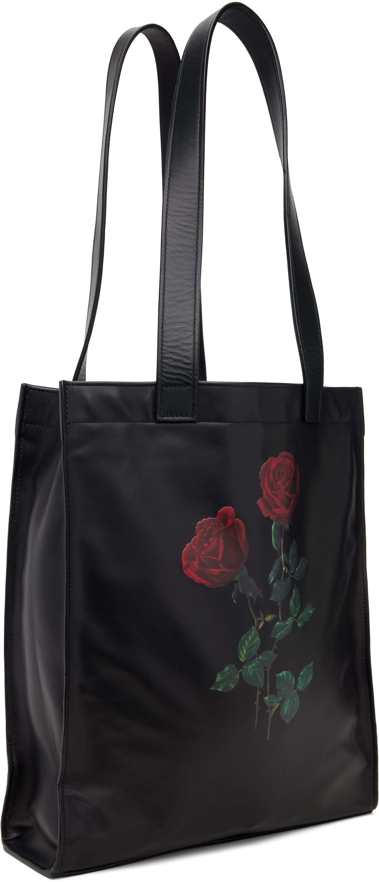 ERNEST W. BAKER - Cabas noir à image de roses