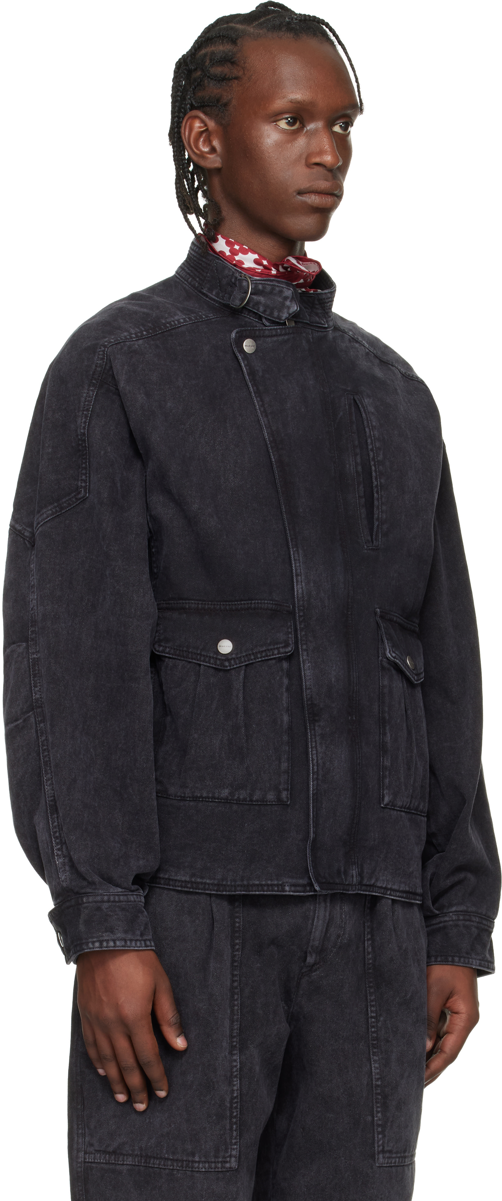 ISABEL MARANT 22AW PAOLO JACKET デニムジャケット Isabel Marant: Black Isaiah Denim Jacket | SSENSE