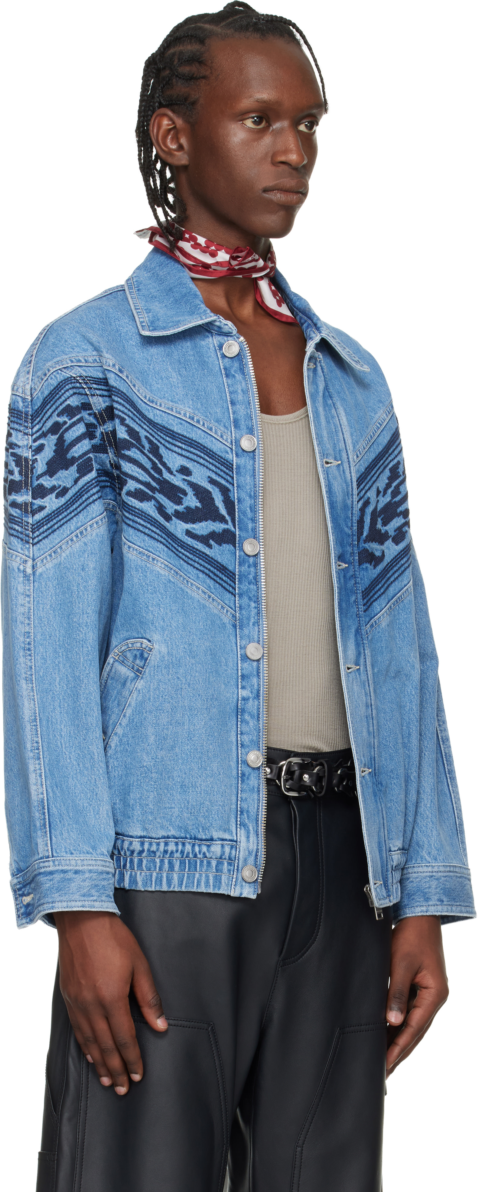 Isabel Marant: Blue Julian Denim Jacket | SSENSE