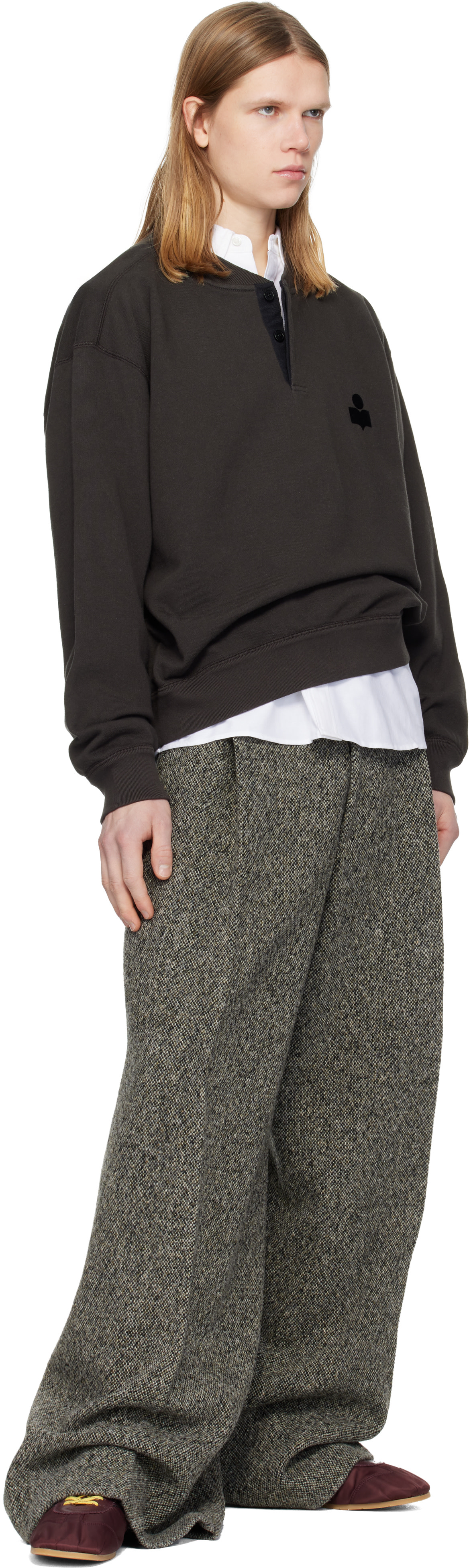 Isabel Marant - Pull molletonné Mathias gris