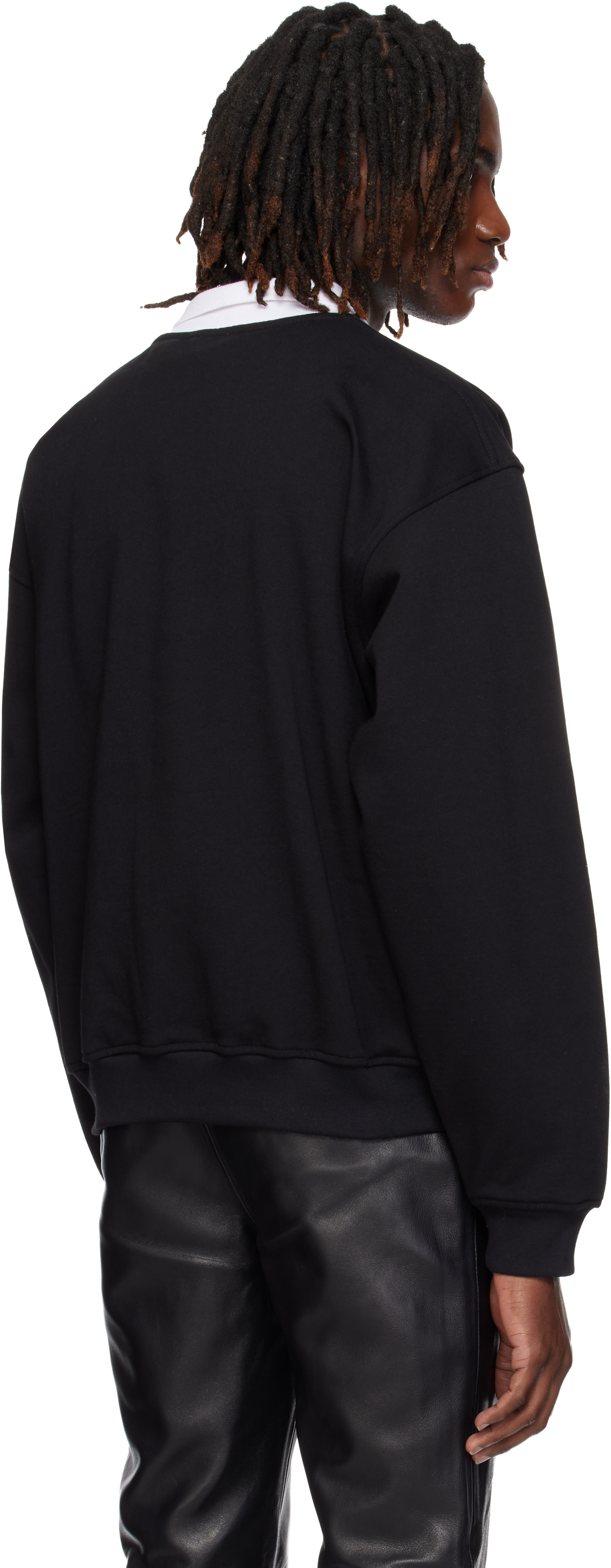 Ernest W. Baker - Black & White Golf Long Sleeve Polo