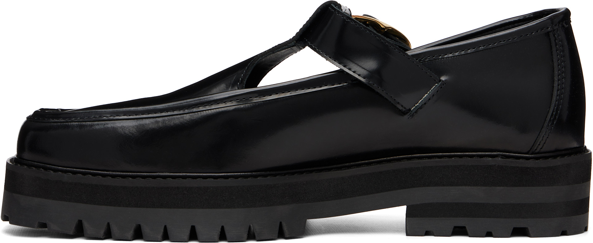 Ernest W. Baker: Black T-Bar Loafers | SSENSE