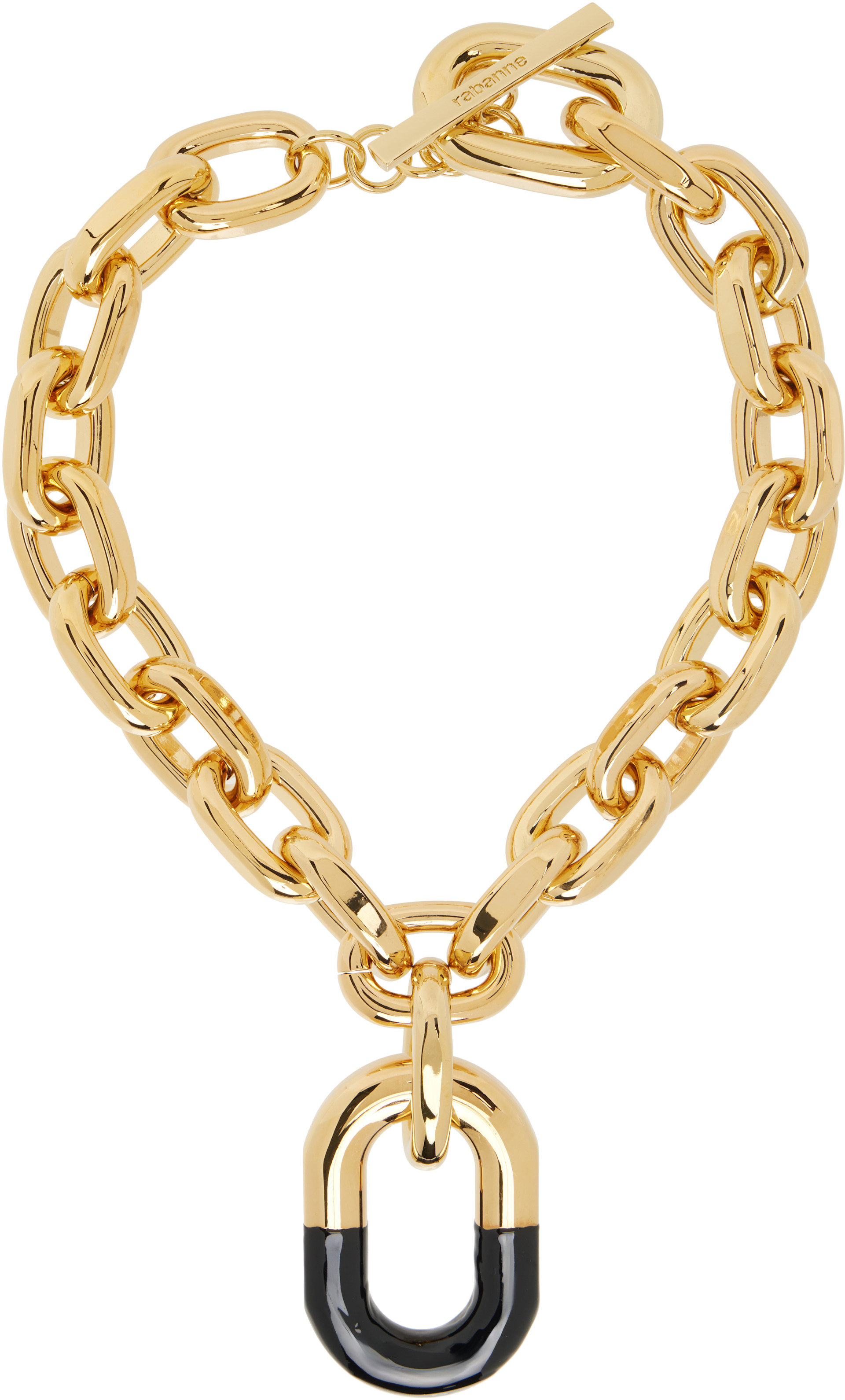 Rabanne - Collier à gros pendentif de maillon