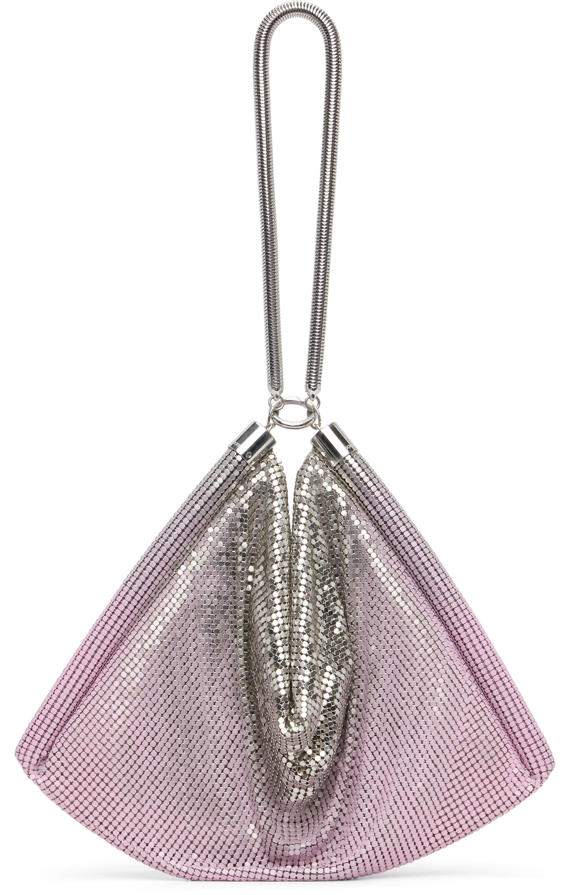 rabanne ラバンヌ CASE CHAINE TELEPHONE チェーン Rabanne: Silver & Pink Chainmail Pocket Bag | SSENSE Taiwan
