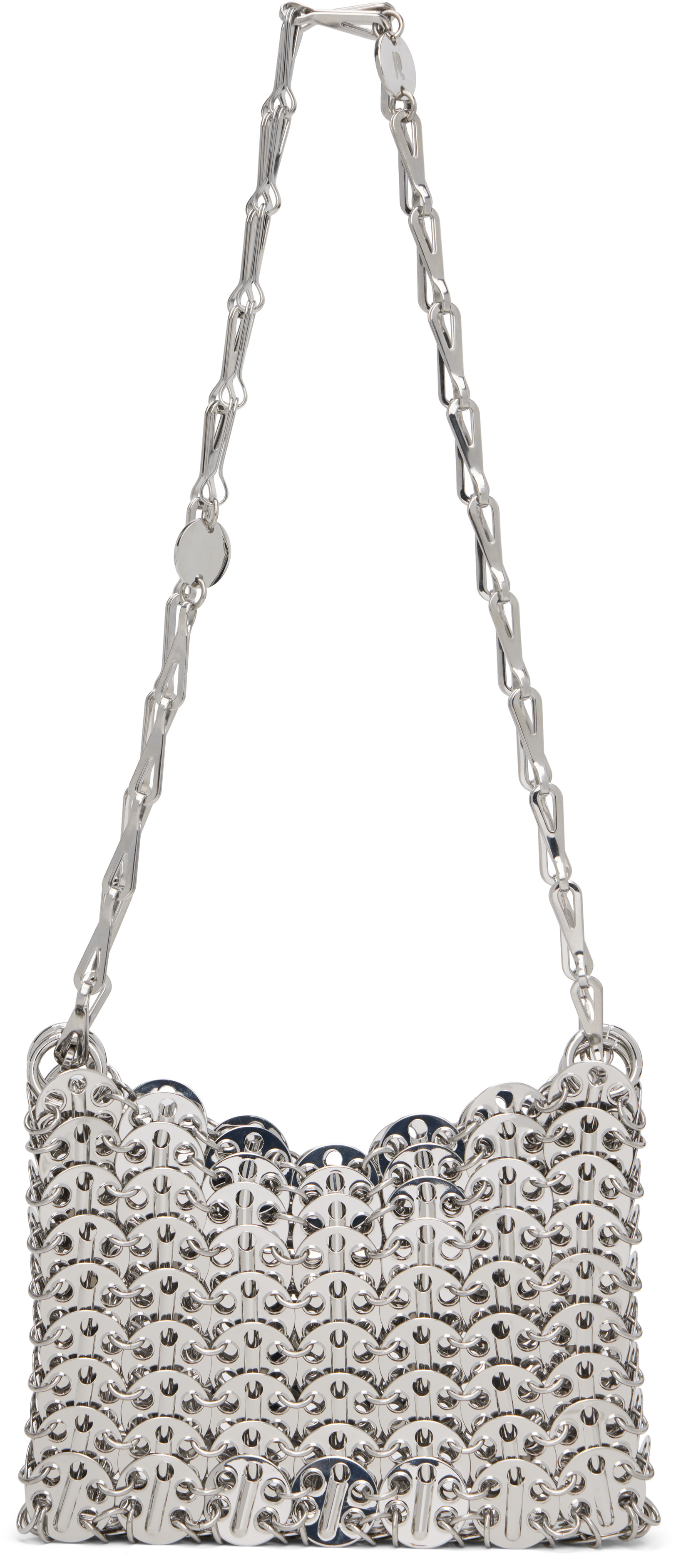 Rabanne: Silver Iconic Nano 1969 Bag | SSENSE