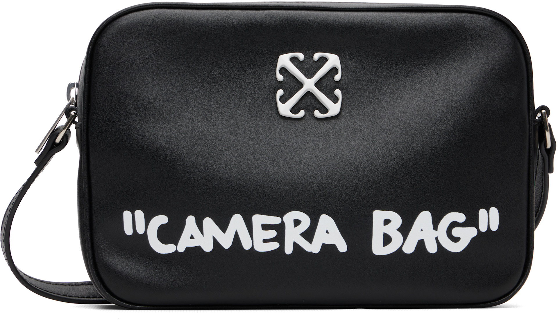 Off-White - Sac caméra Jitney noir à texte imprimé