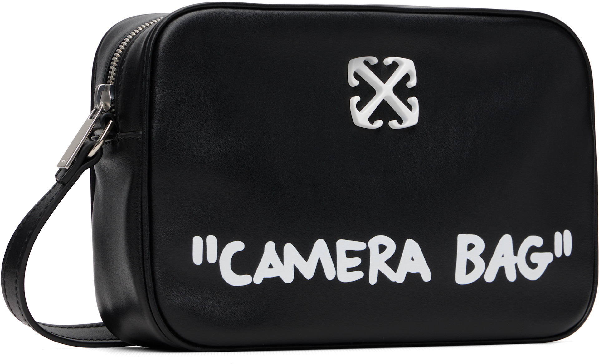 Off-White - Sac caméra Jitney noir à texte imprimé