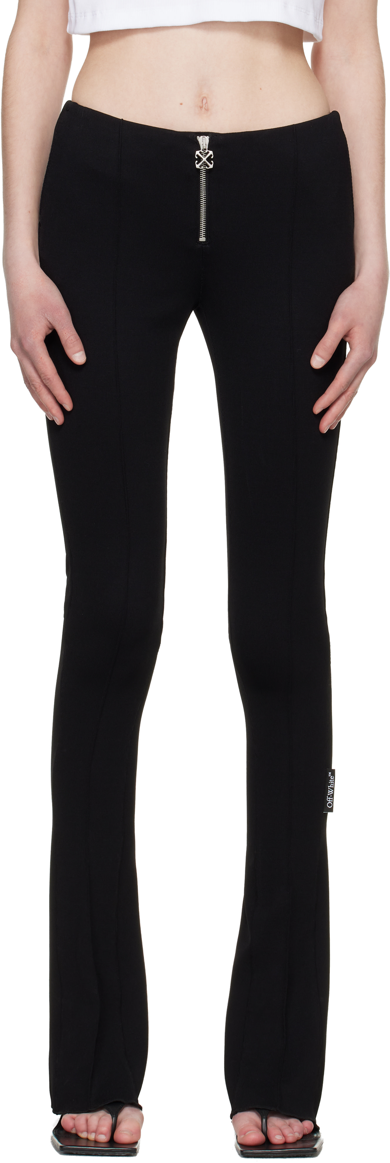 Off-White - Black Heavy Jersey Slim Trousers