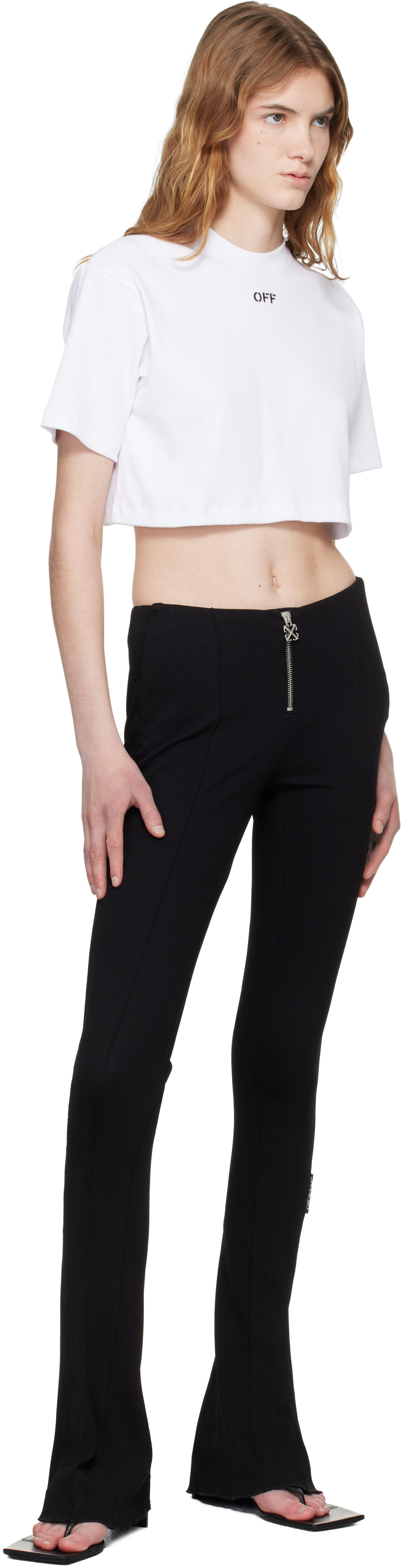 Off-White - Black Heavy Jersey Slim Trousers