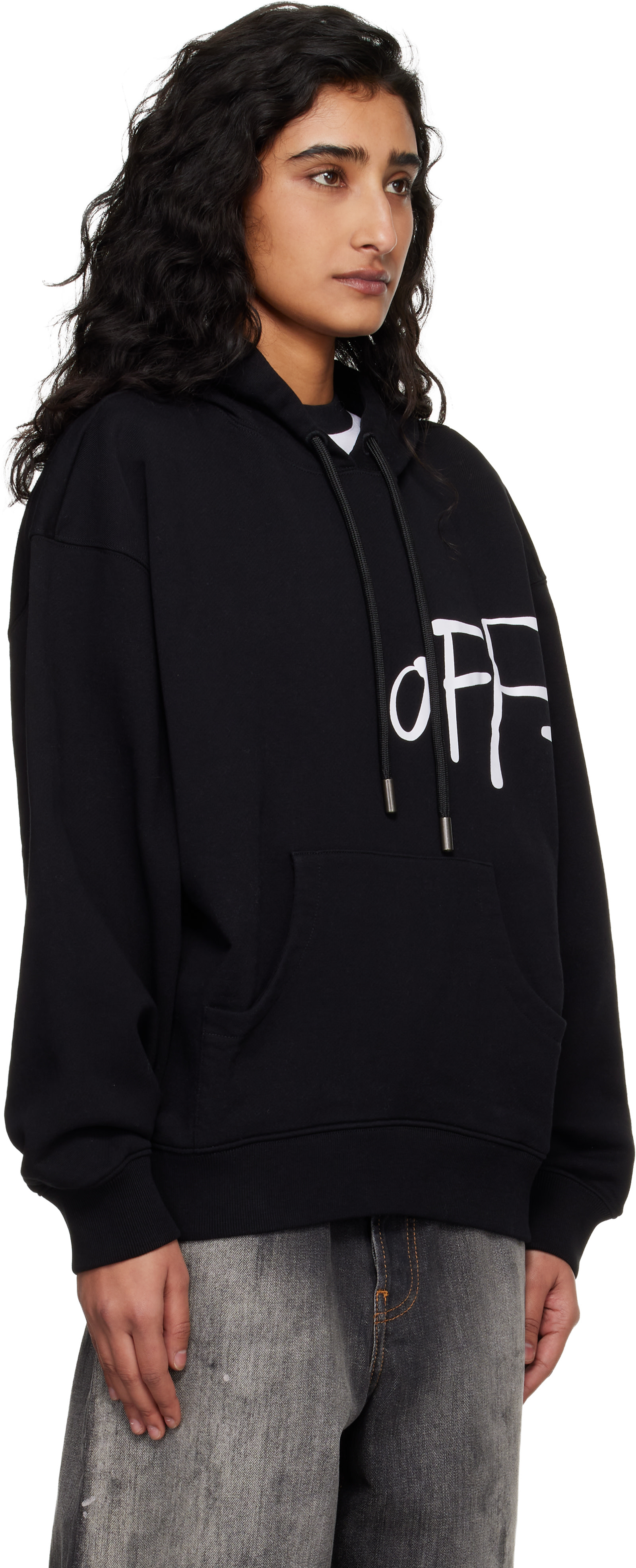 Off-White - Pull à capuche Shared noir