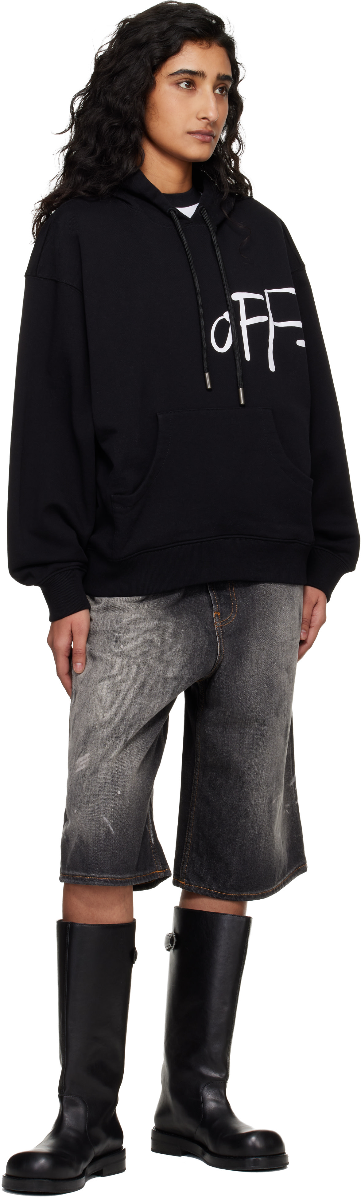 Off-White - Pull à capuche Shared noir