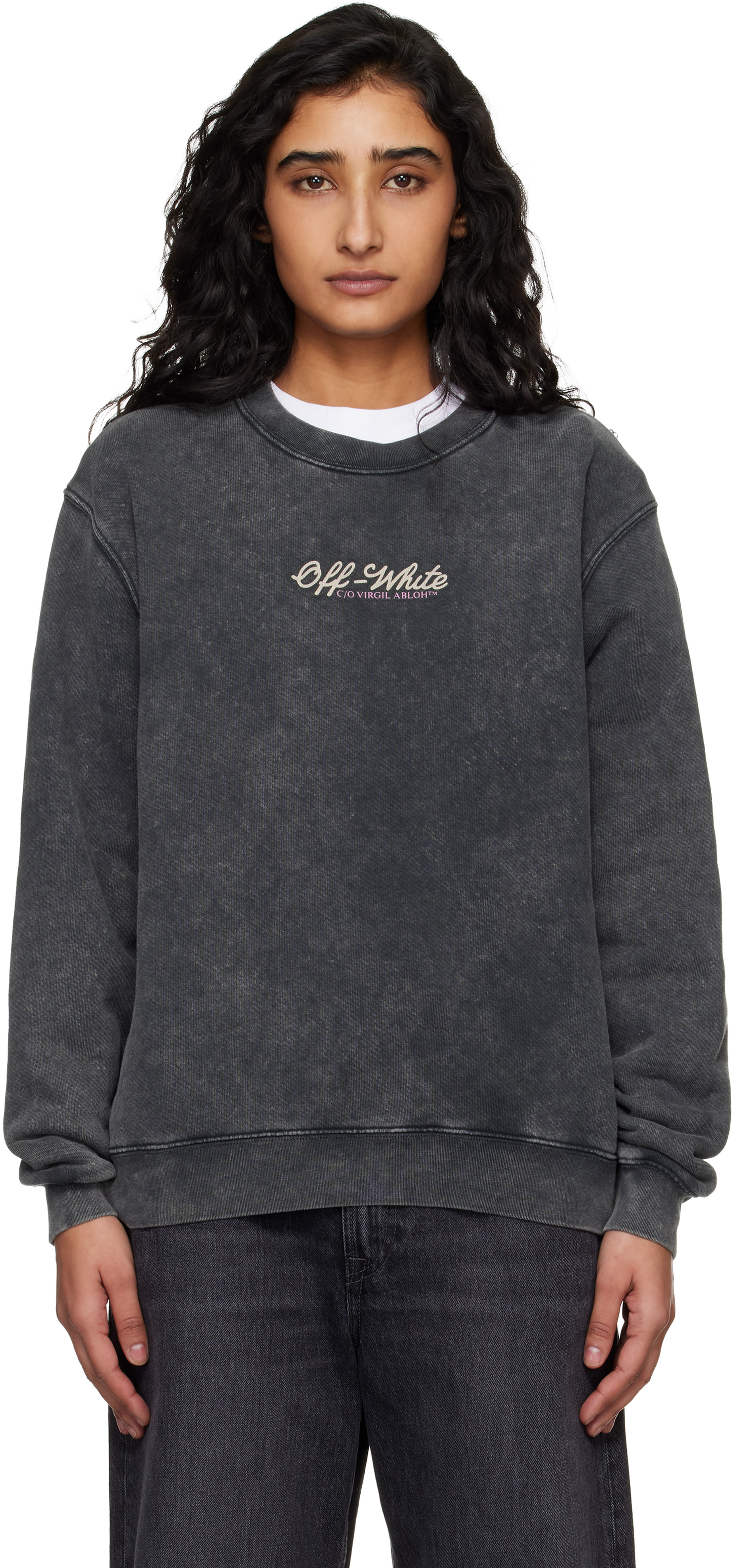 Off-White - Pull molletonné Royal Jewels noir