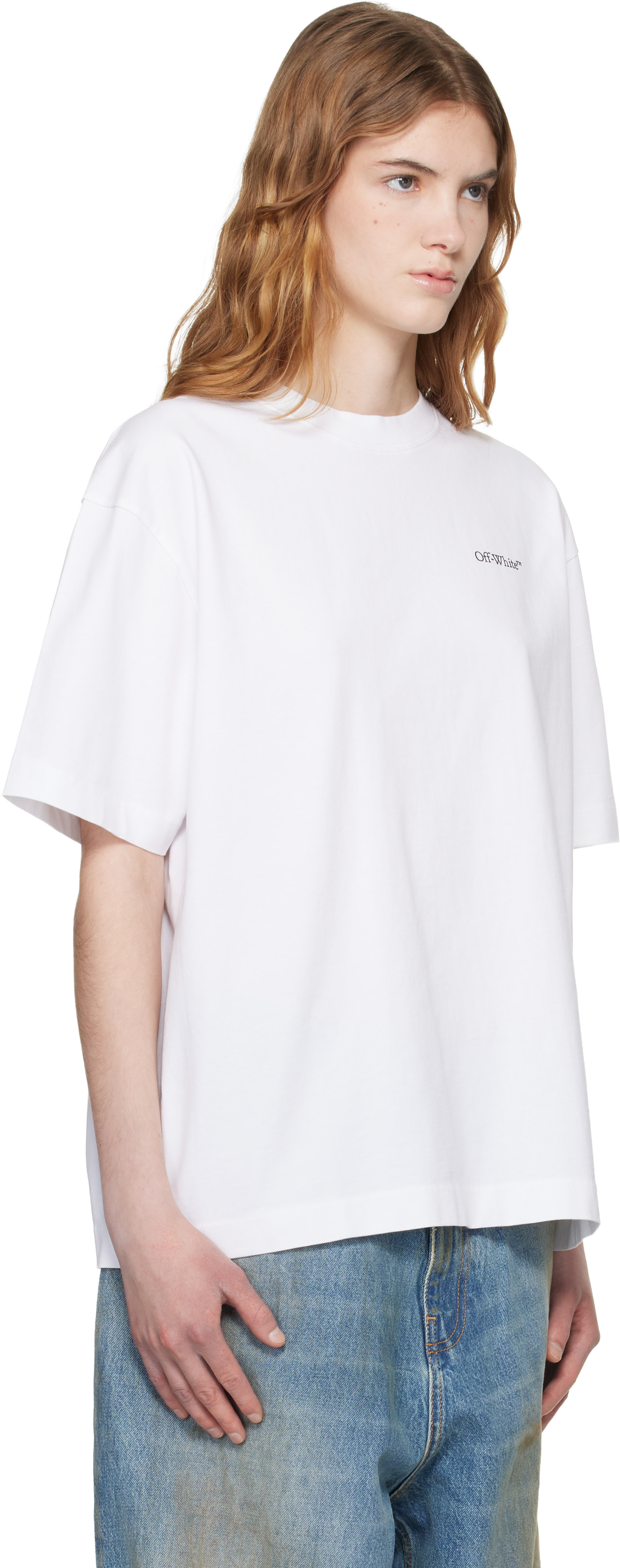 Off-White: White Half Arrow Skate T-shirt | SSENSE