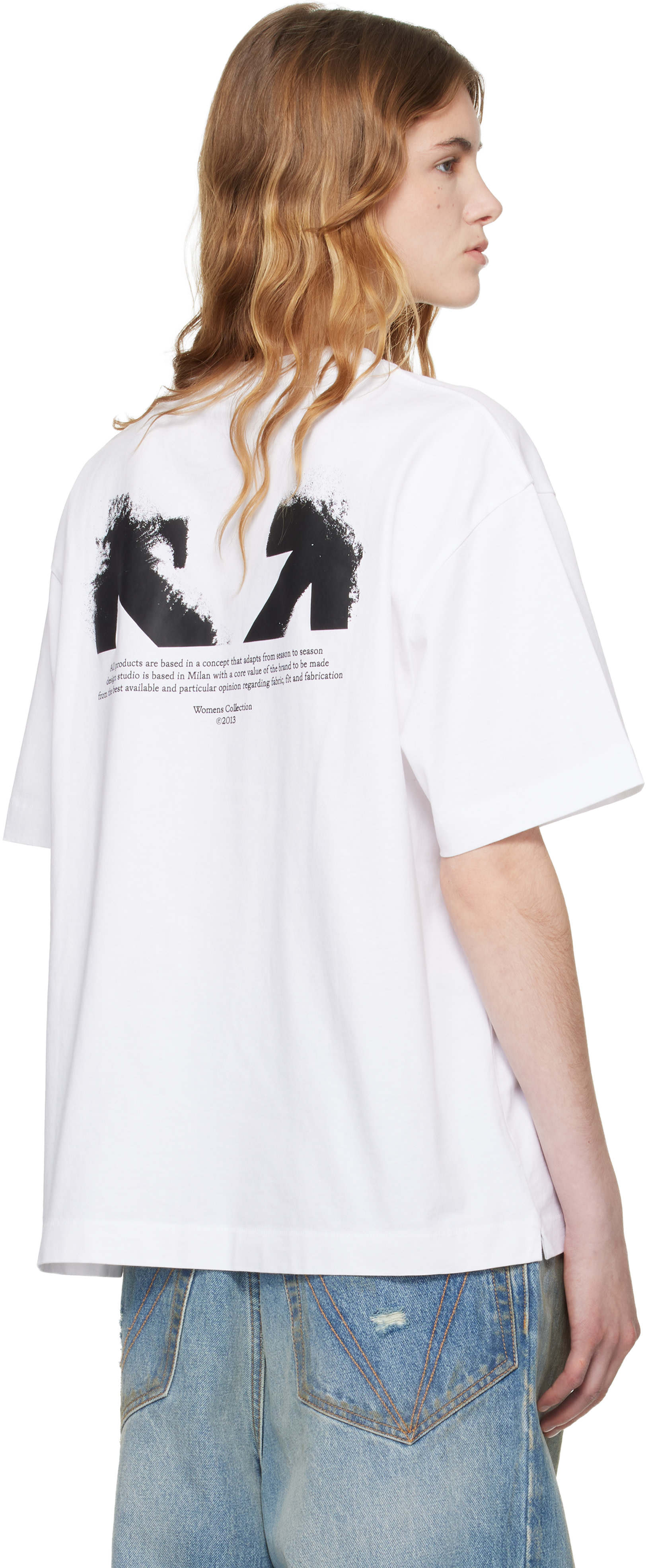 Off-White: White Half Arrow Skate T-shirt | SSENSE