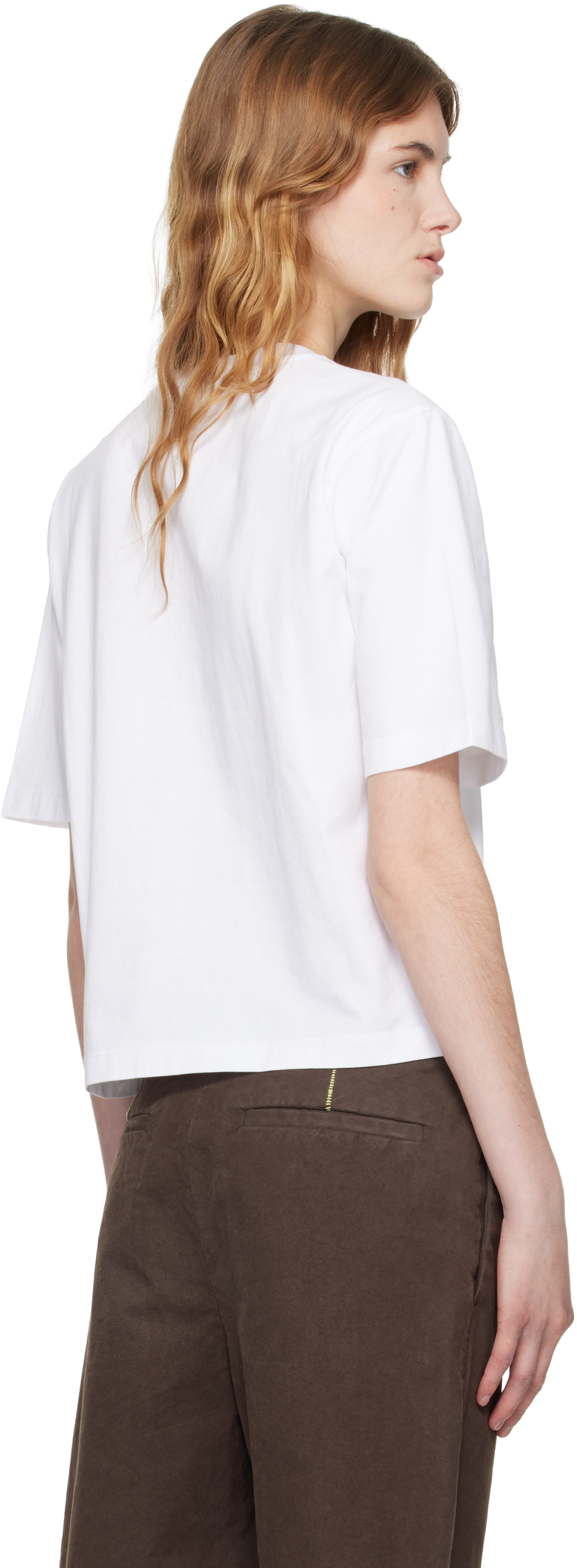 Off-White - T-shirt droit blanc à texte
