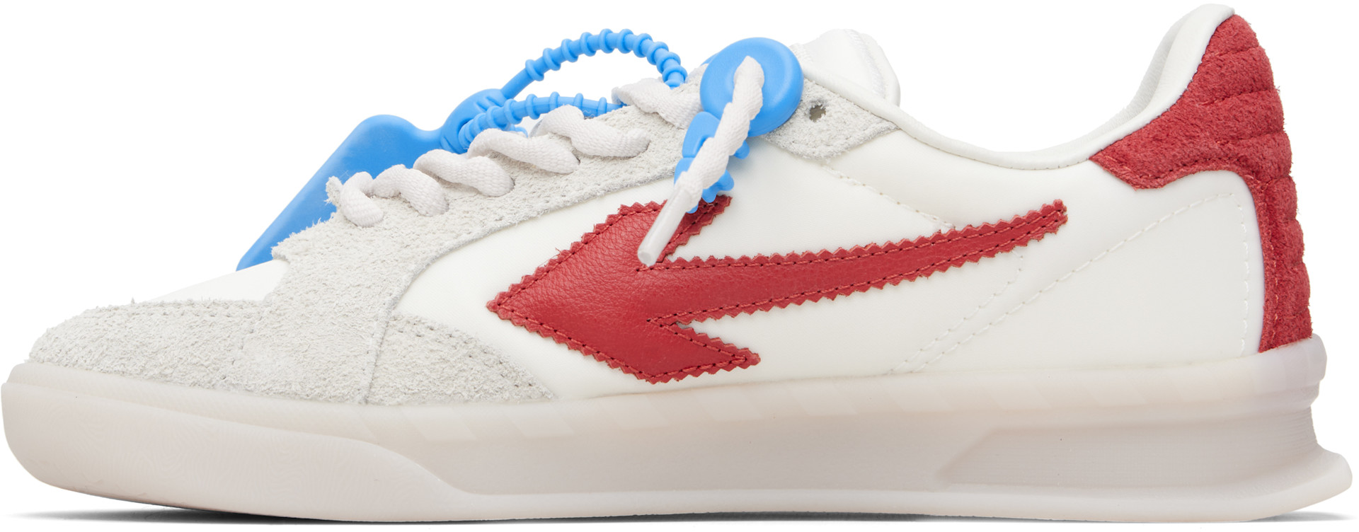 Off-White - Baskets New Slim blanc et rouge